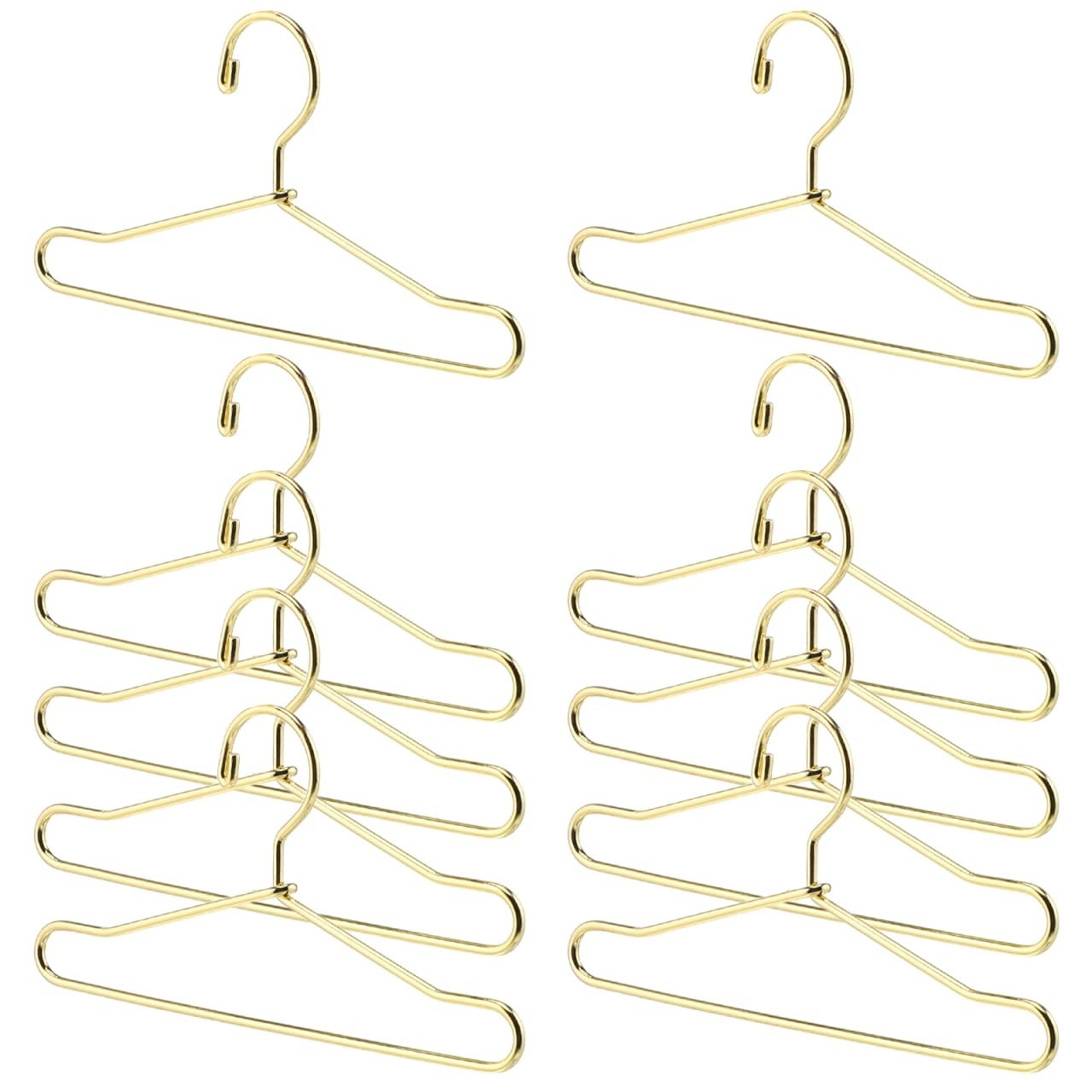 Mini Doll Clothes Hangers: Golden Metal 10Pcs 6.5cm for Miniature Organizing …