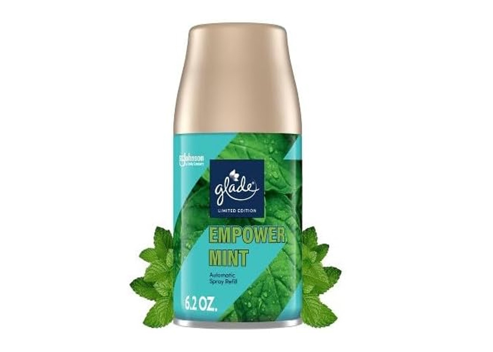Glade Automatic Spray Refill, Air Freshener, Empower Mint 6.2 Oz (6 Pack)