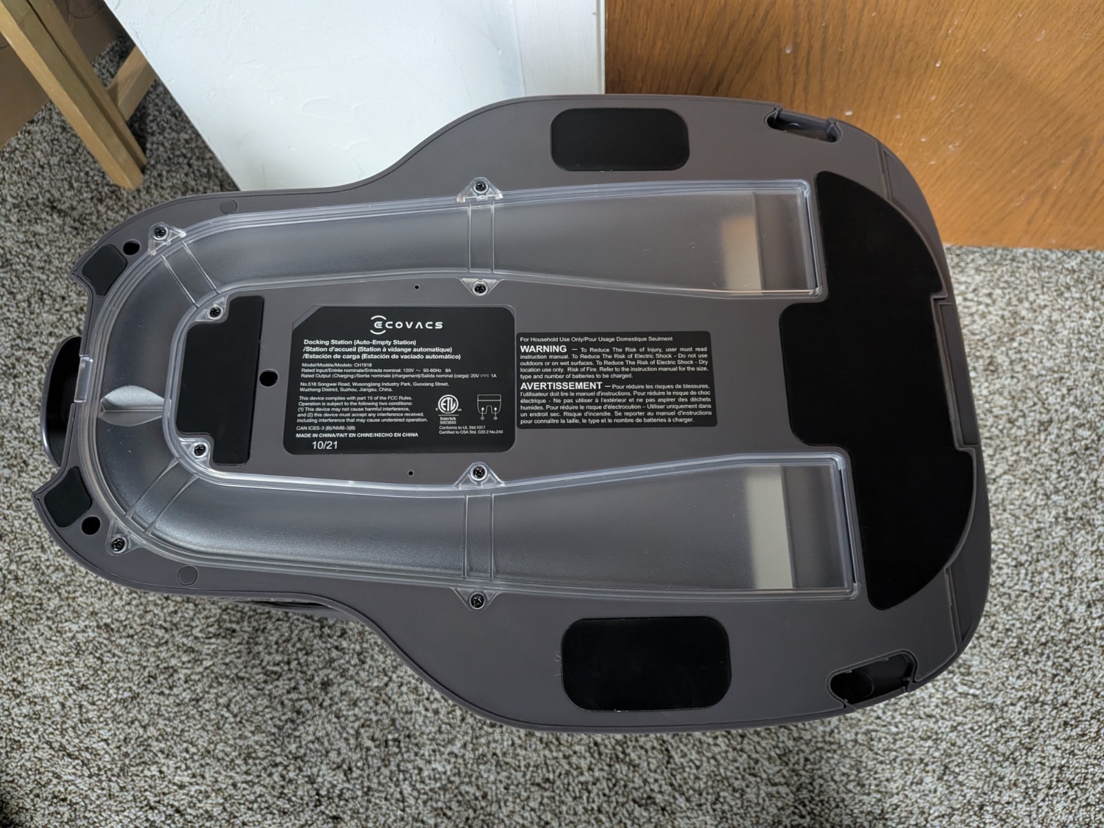ECOVACS Deebot Auto-Empty Station CH1918 Station Only – Free Shipping