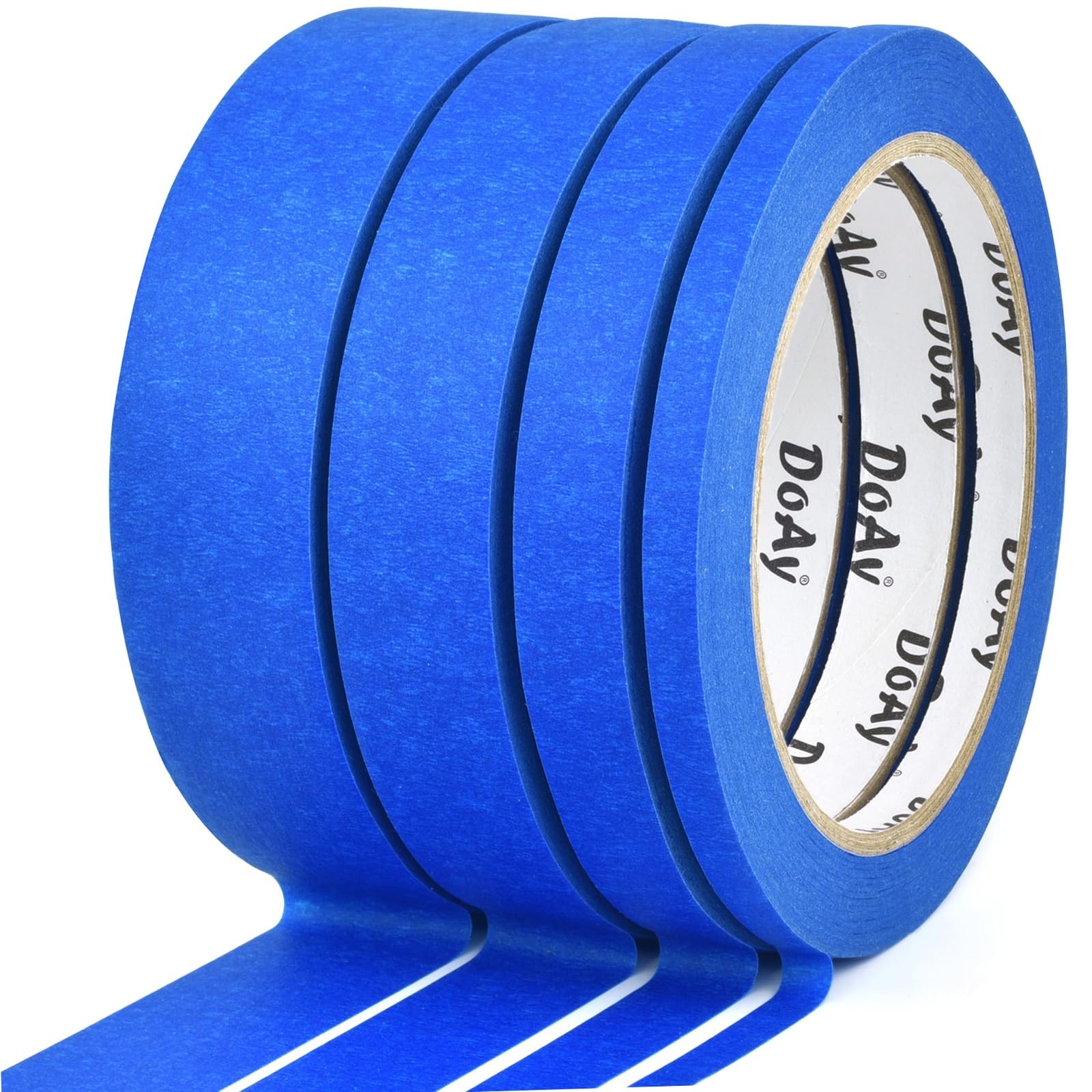 4 Pack Blue Painters Tape – Masking Tape 0.25″, 0.50″, 0.75″, 1″ Wide – Multi…