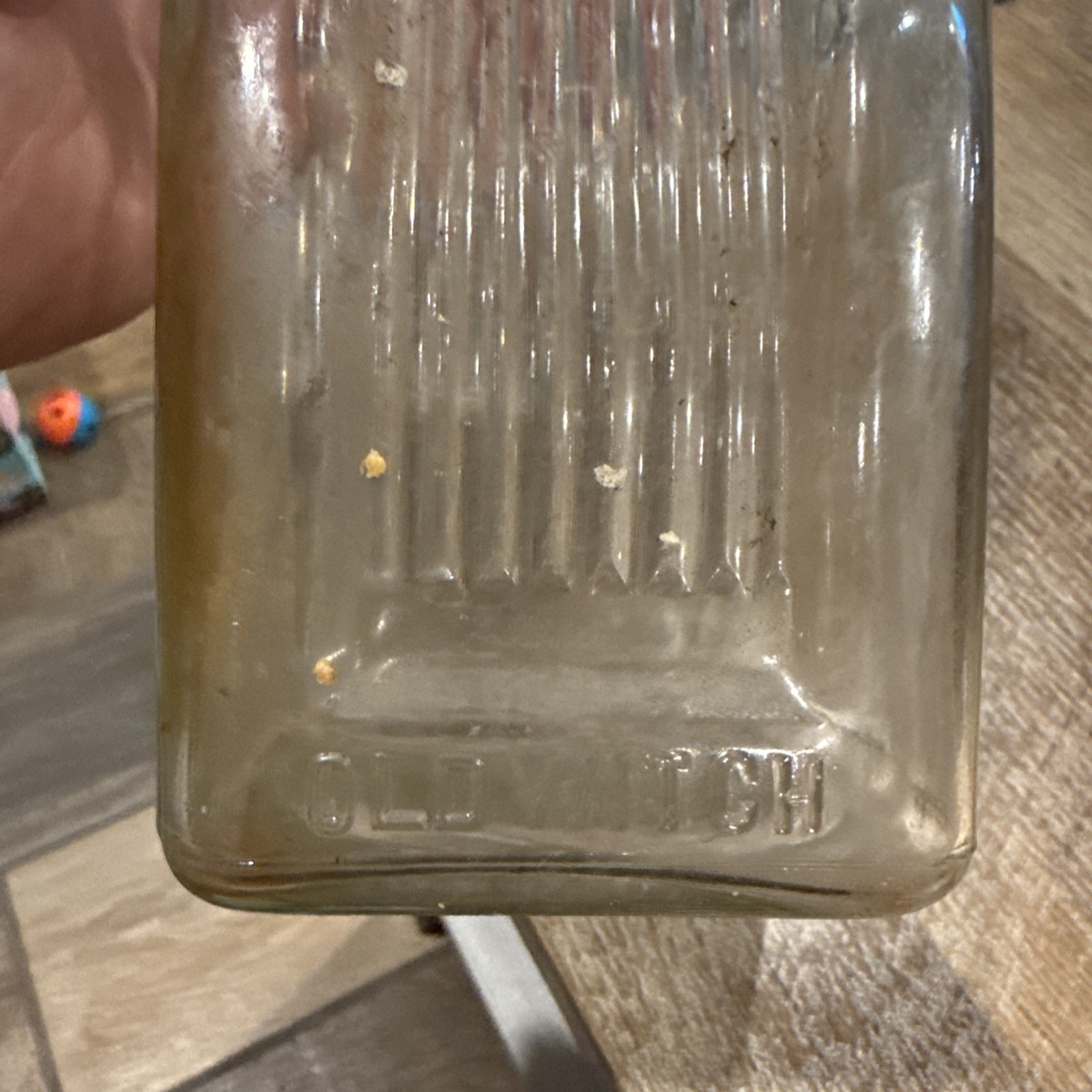 VINTAGE AMMONIA OLD WITCH 10 10“ X 3.5“Glass Bottle-1900s #621