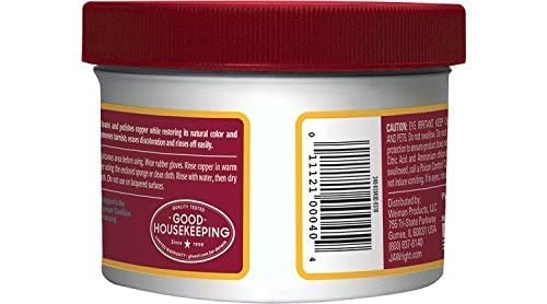 Wright’s Copper and Brass Polish and Cleaner Cream- 8 Ounce – 2 Pack – Gently