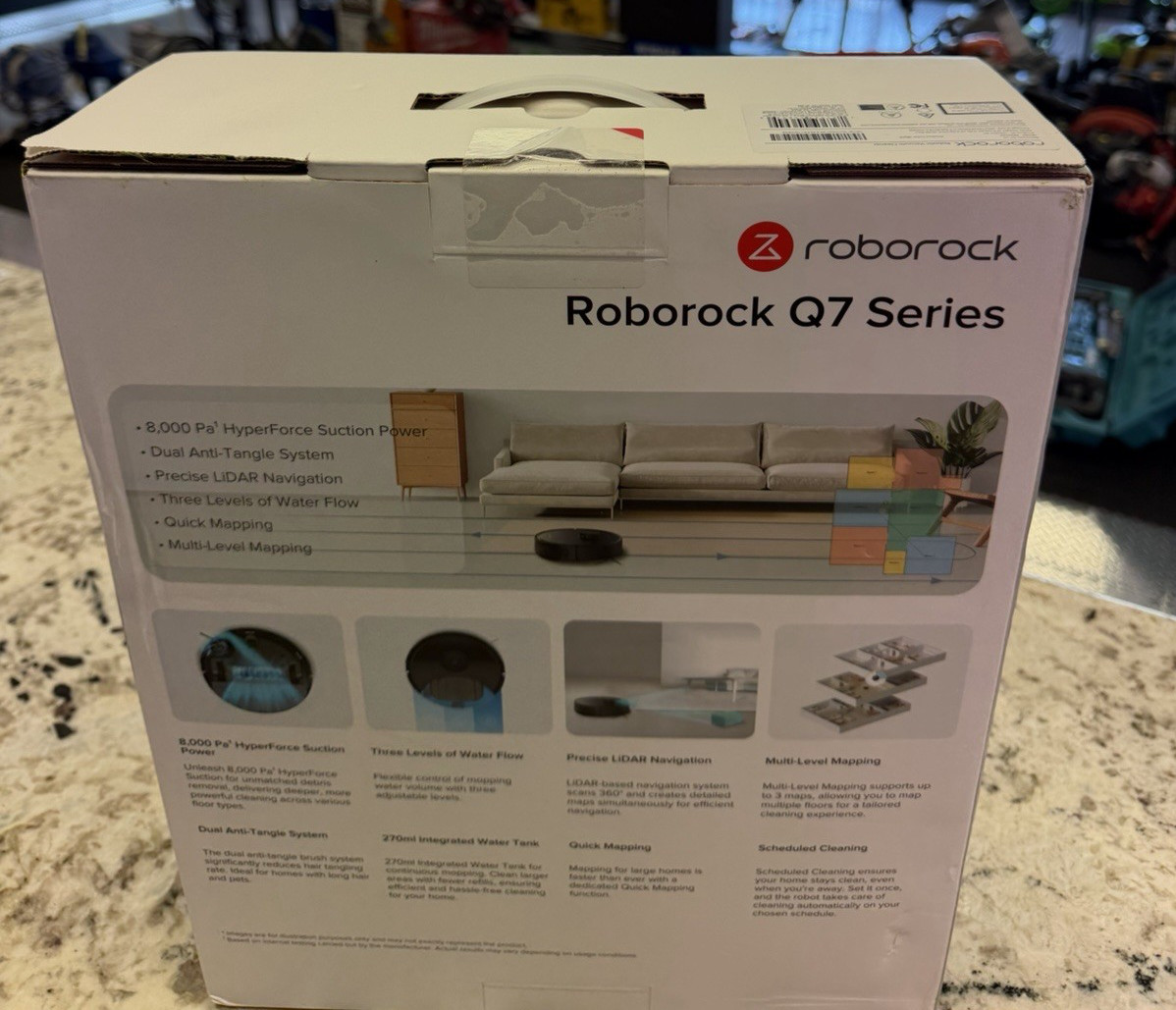 Roborock Q7 Robot Vacuum New Sealed Black..