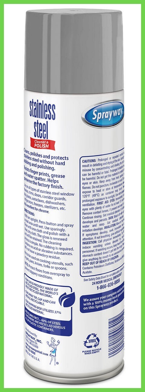 Sprayway Stainless Steel Cleaner and Polisher (15 oz, 6 pk.), SEALED