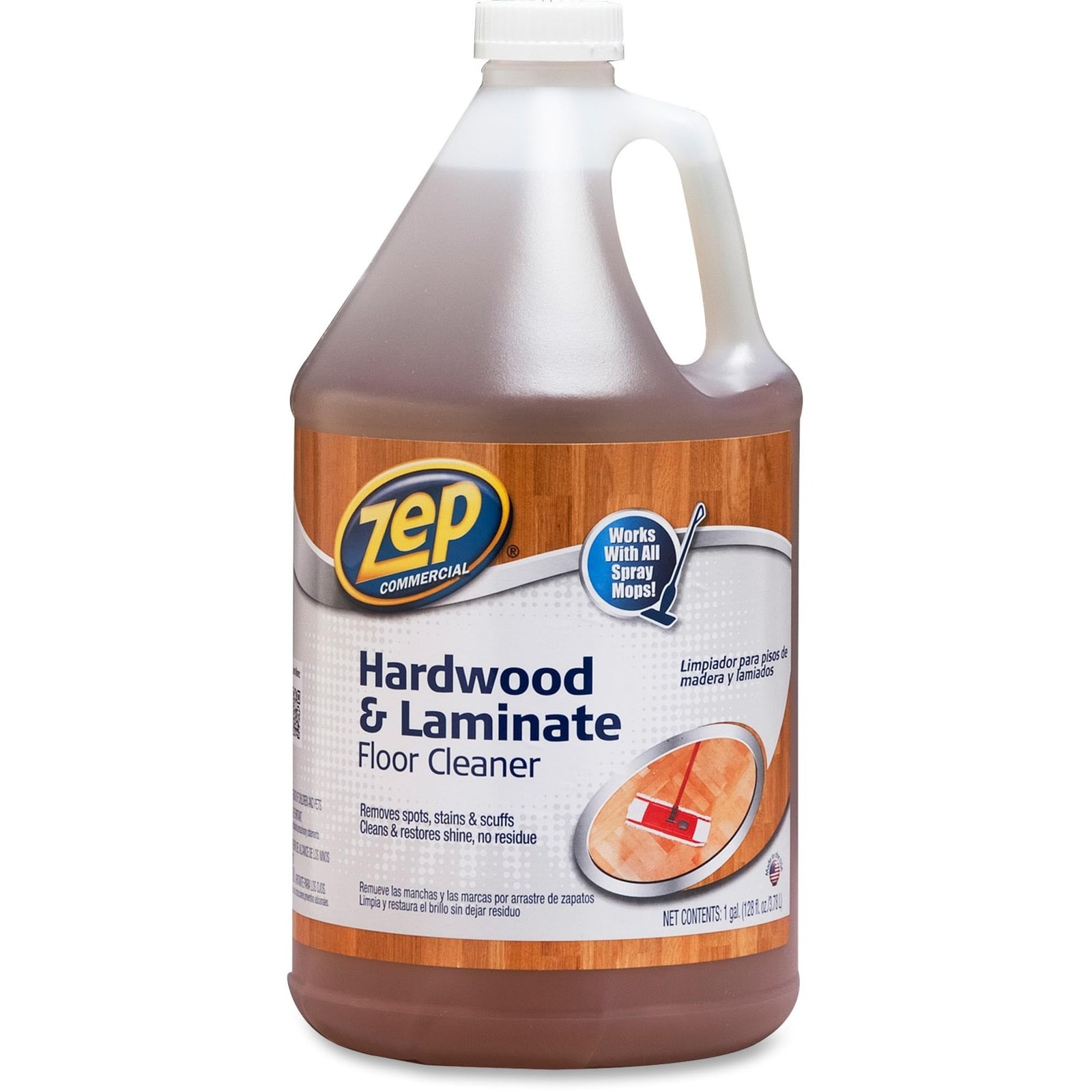 Zep 128 Fl Oz Hardwood Laminate Floor Cleaner Pro Grade Fresh Scent 1 Gallon