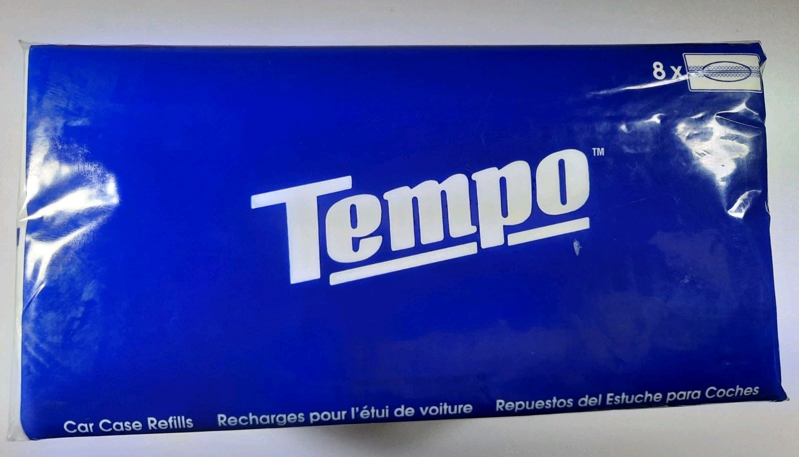 NOS Tempo Tissues Car Case Refills 8 Pack of Inserts Car Visor Holder 192 Total