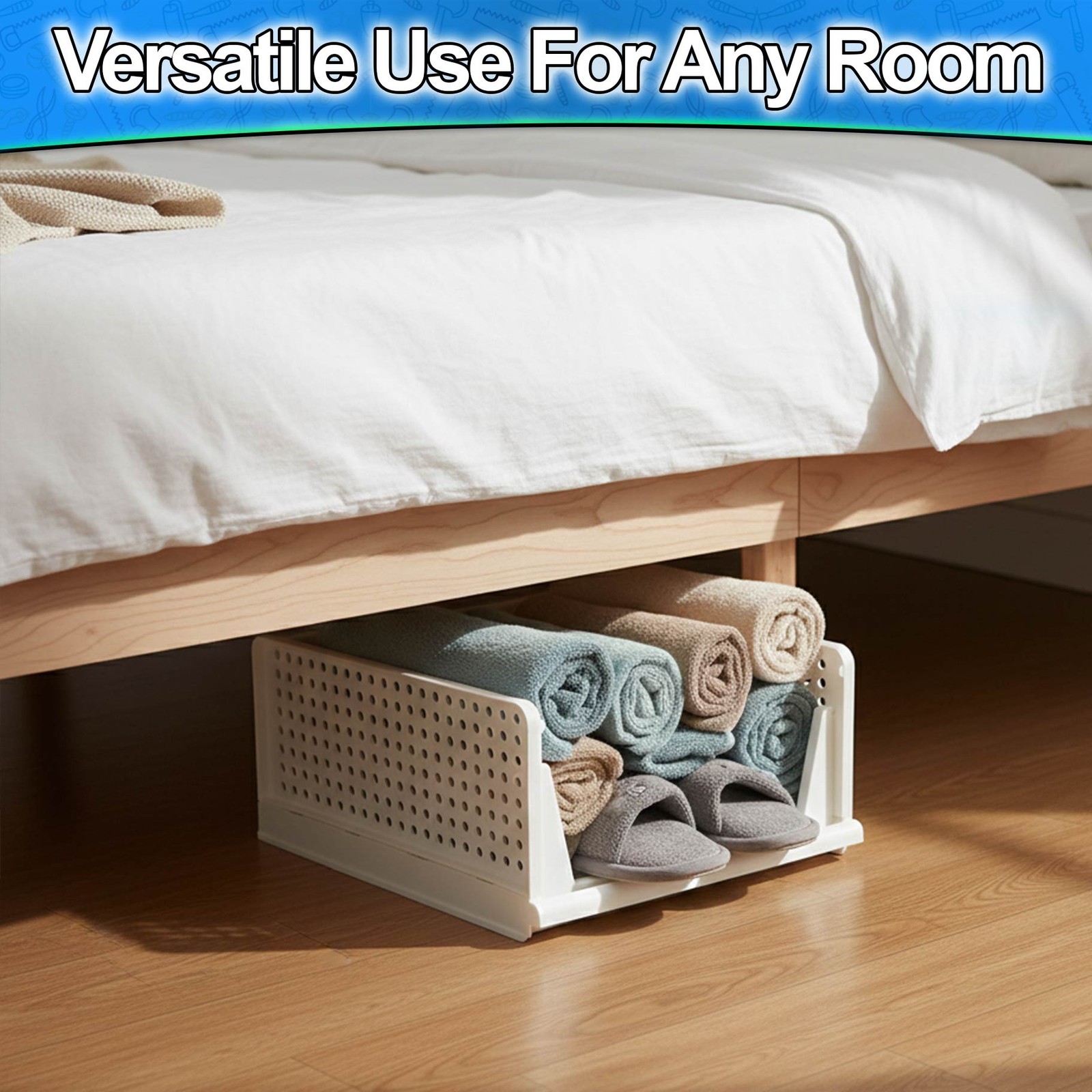 Stackable Closet Storage Shelf – Slidable & Ventilated Carts for Easy