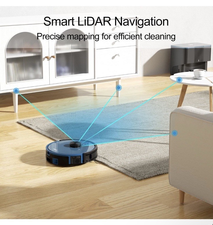 Robot Vacuum L3, 4000Pa Suction, 200min Runtime, 90-Day Self-Emptying Dock, L…