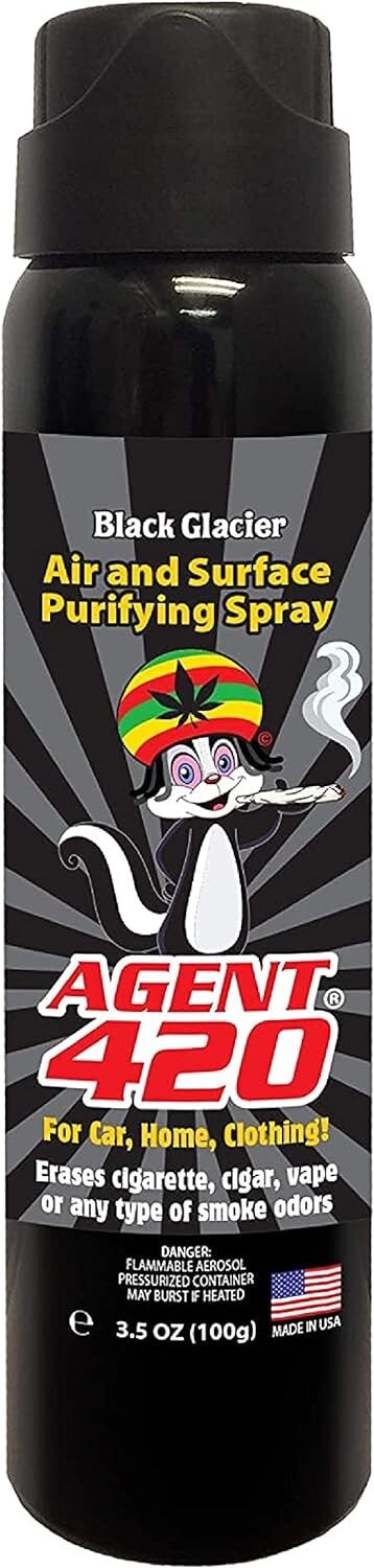 Air Freshener BLACK GLACIER AGENT 420 3.5oz WEED Smoke Odors Eliminator car