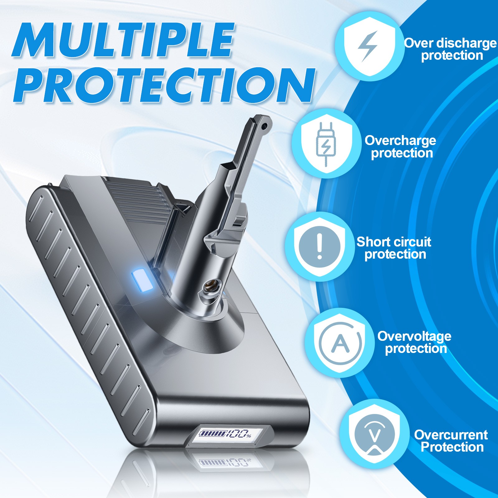 9500mAh For Dyson V8 Battery SV10 Absolute Cordless Vacuum Cleaner Battery pack