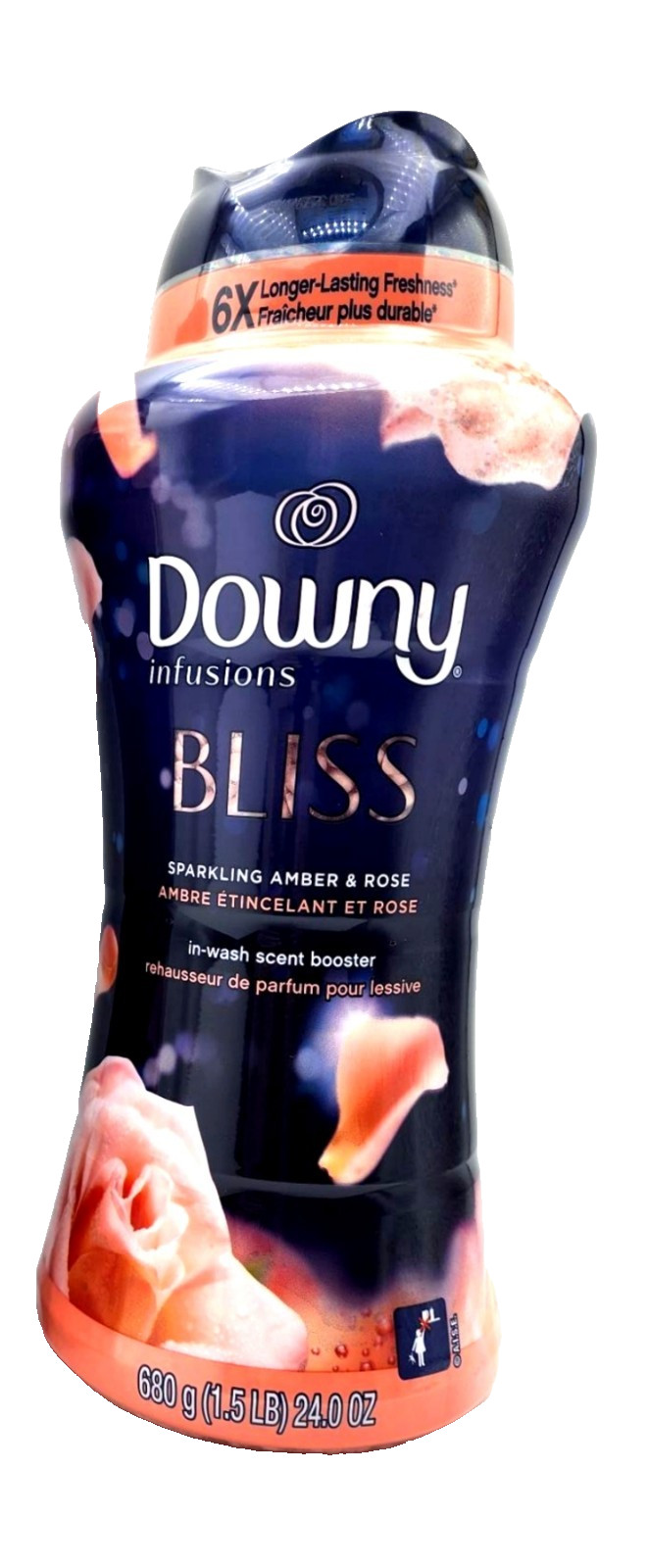 Downy Infusions BLISS Sparking Amber&Rose In Wash Scent Booster Bead HUGE 24 oz