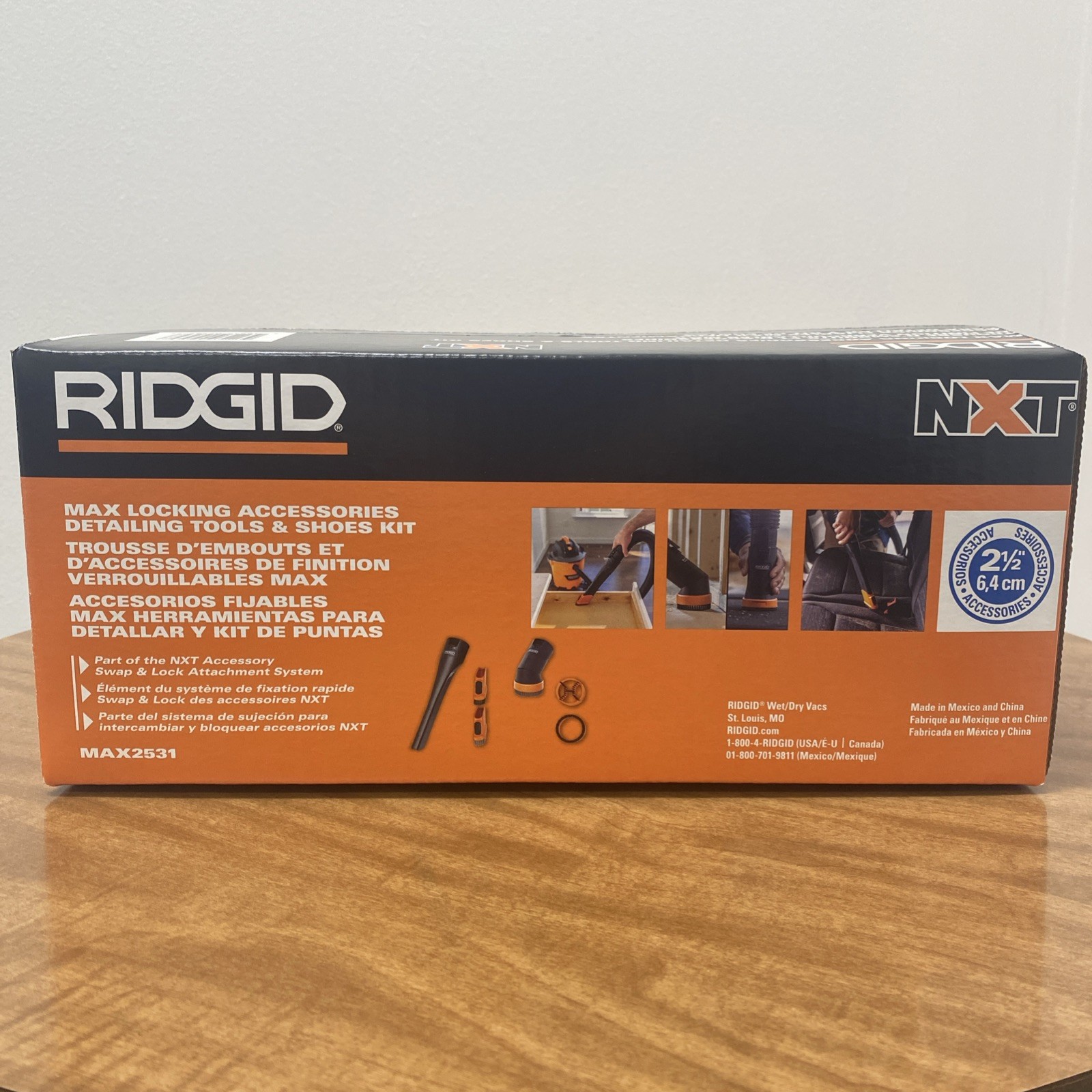 Rigid 2-1/2 In. MAX2531 NXT Max Crevice Tool, Dusting Brush Vacuum Attachments