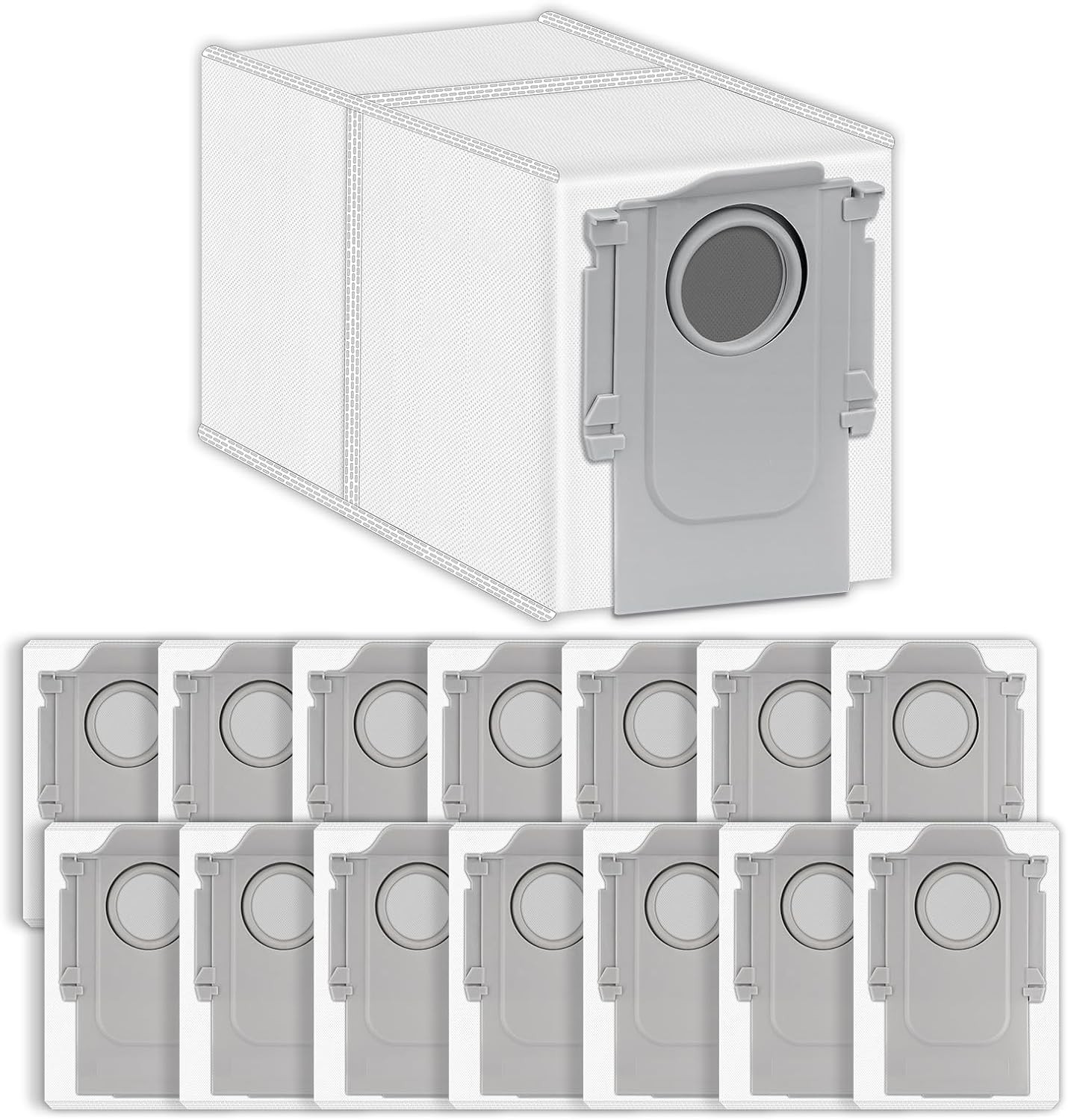 15 Pack Dust Bags for Roborock QV35A QV35S S8 MaxV Ultra S8 Max Ultra Qrevo