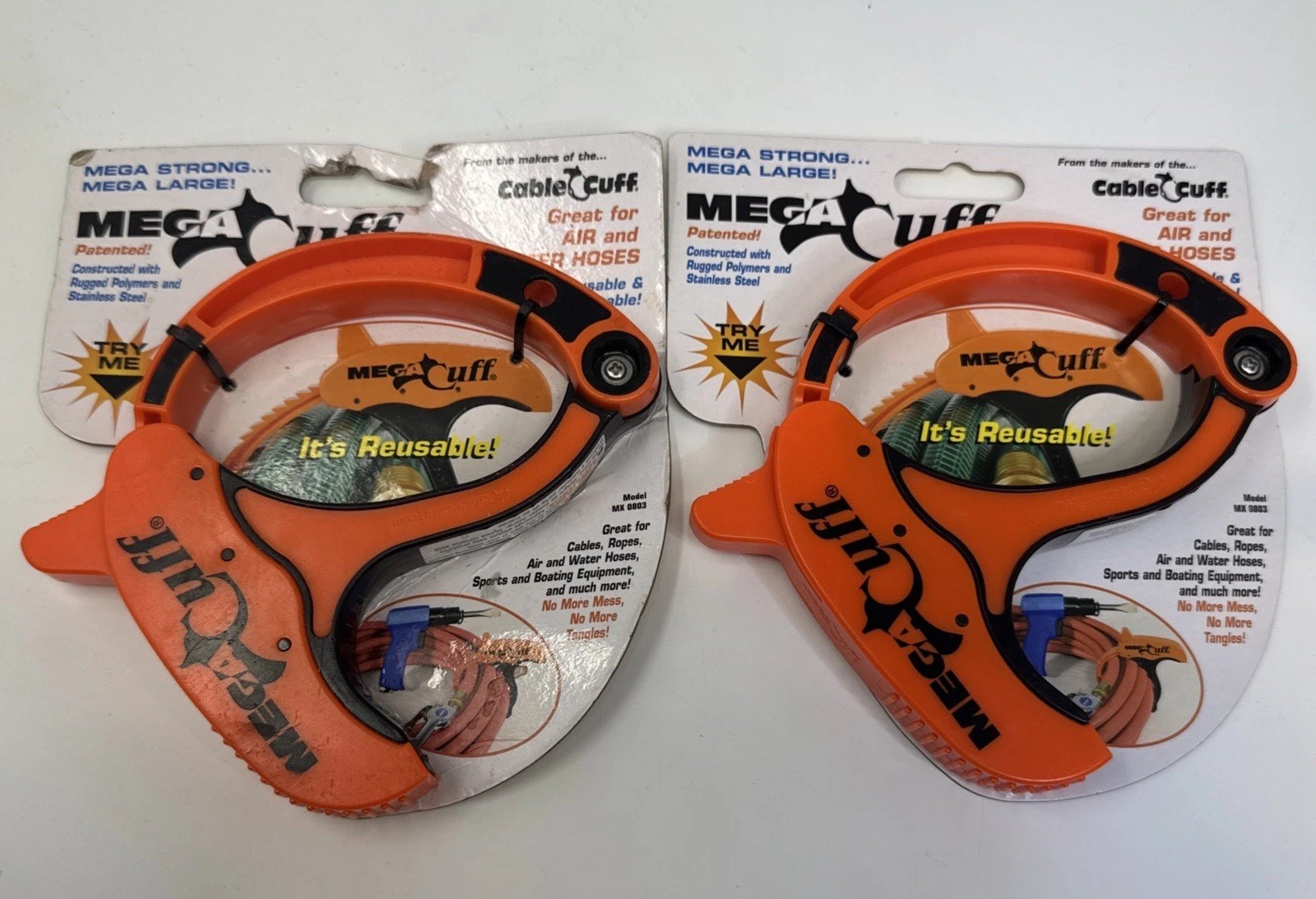 Lot Of 2 MEGA CABLE CUFF Large! New! Organize Hoses, Cords With Ease!