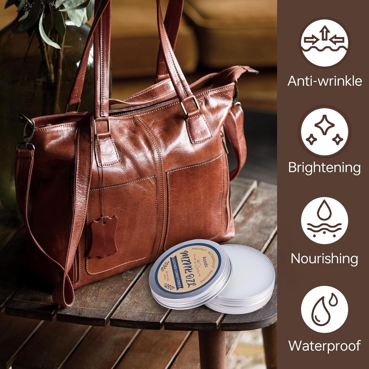 Waterproof Leather Conditioner & Cleaner – 3.52 oz for Boots & Accessories