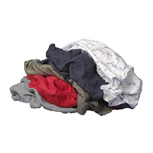 (10087PB) Recycleded T-Shirt Cloth Rags, 8 lb. bag, All 8 lb Bag Multicolor