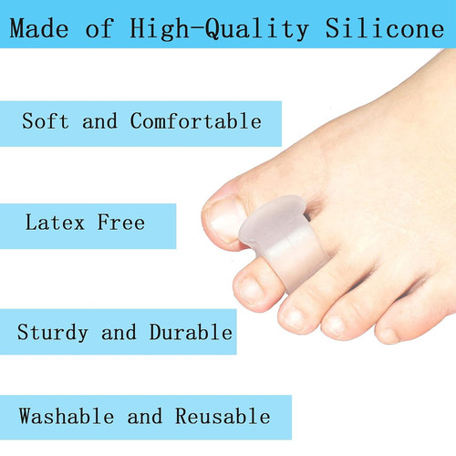 12 Pack Gel Toe Separators Big Toe Spacers Single Loop Corrector Pain Relief Cle