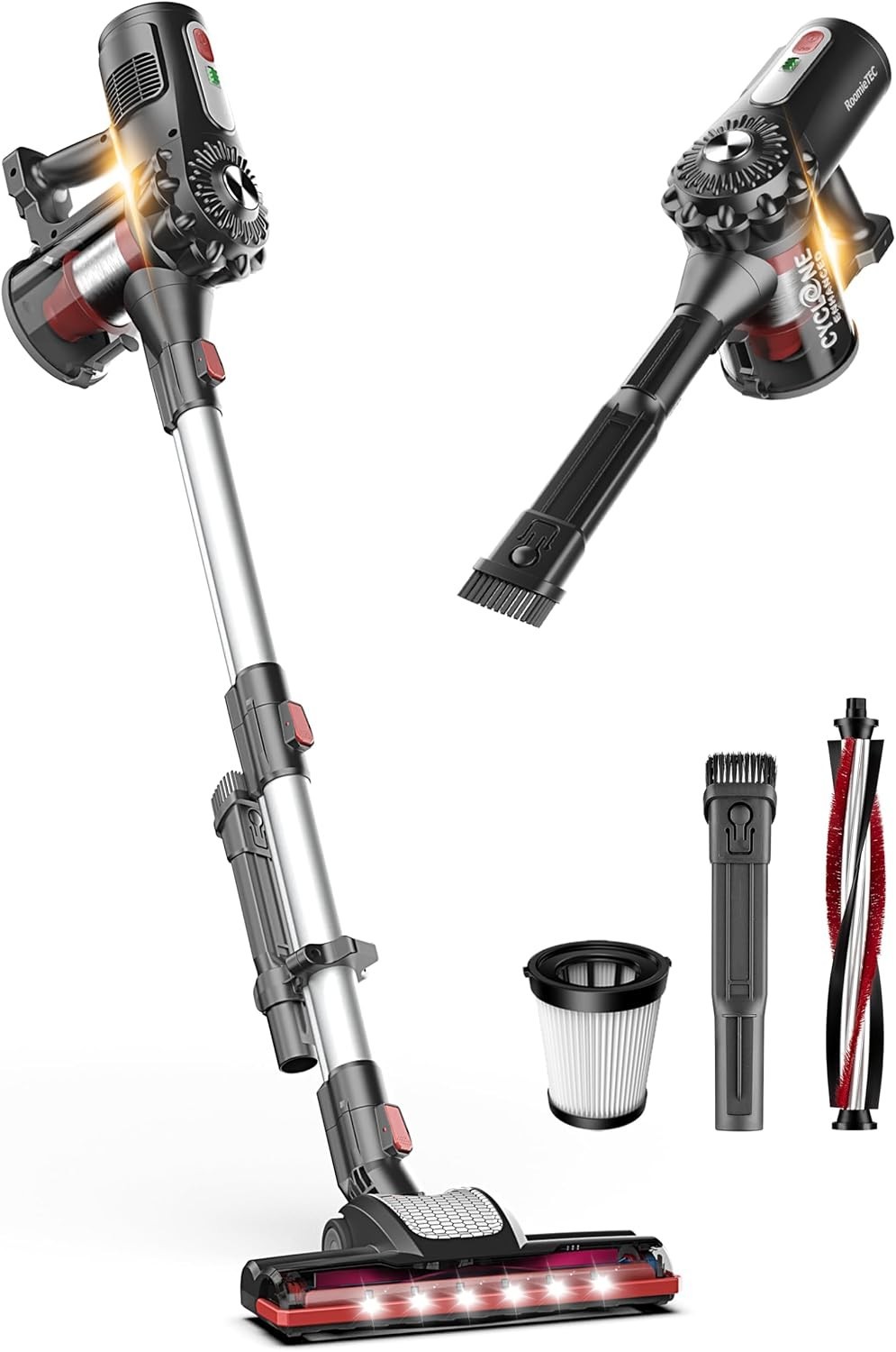 Effortless Cordless Stick Vacuum Cleaner – Up to 35 Min Runtime with HEPA Filter