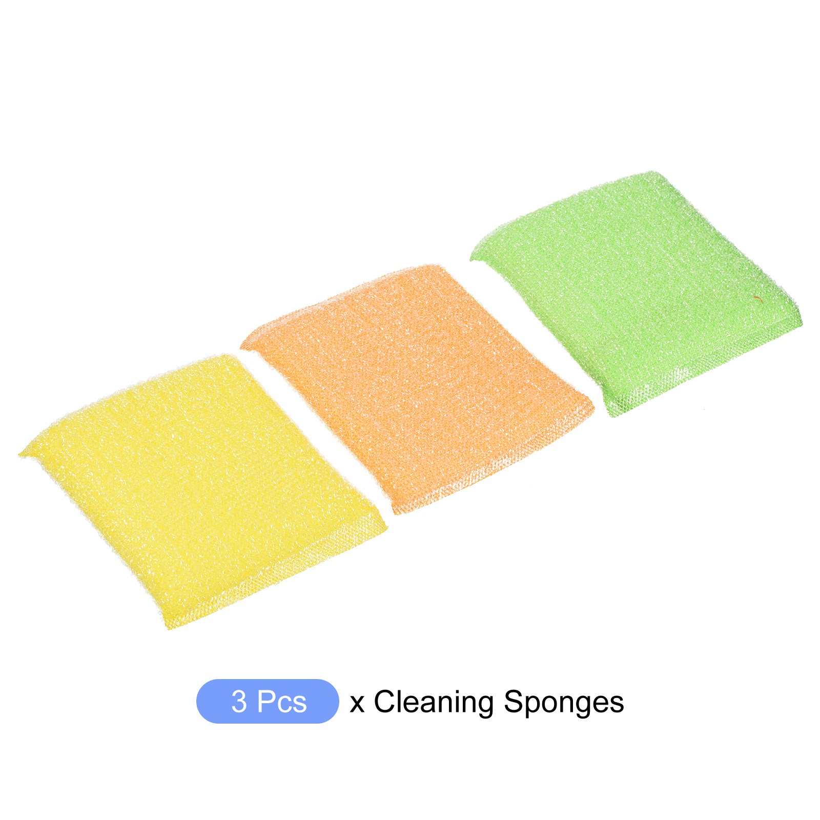 Non-Scratch Scrub Sponge (13 x 10cm/5″ x 4″) 3pcs, Scouring Pads Reusable