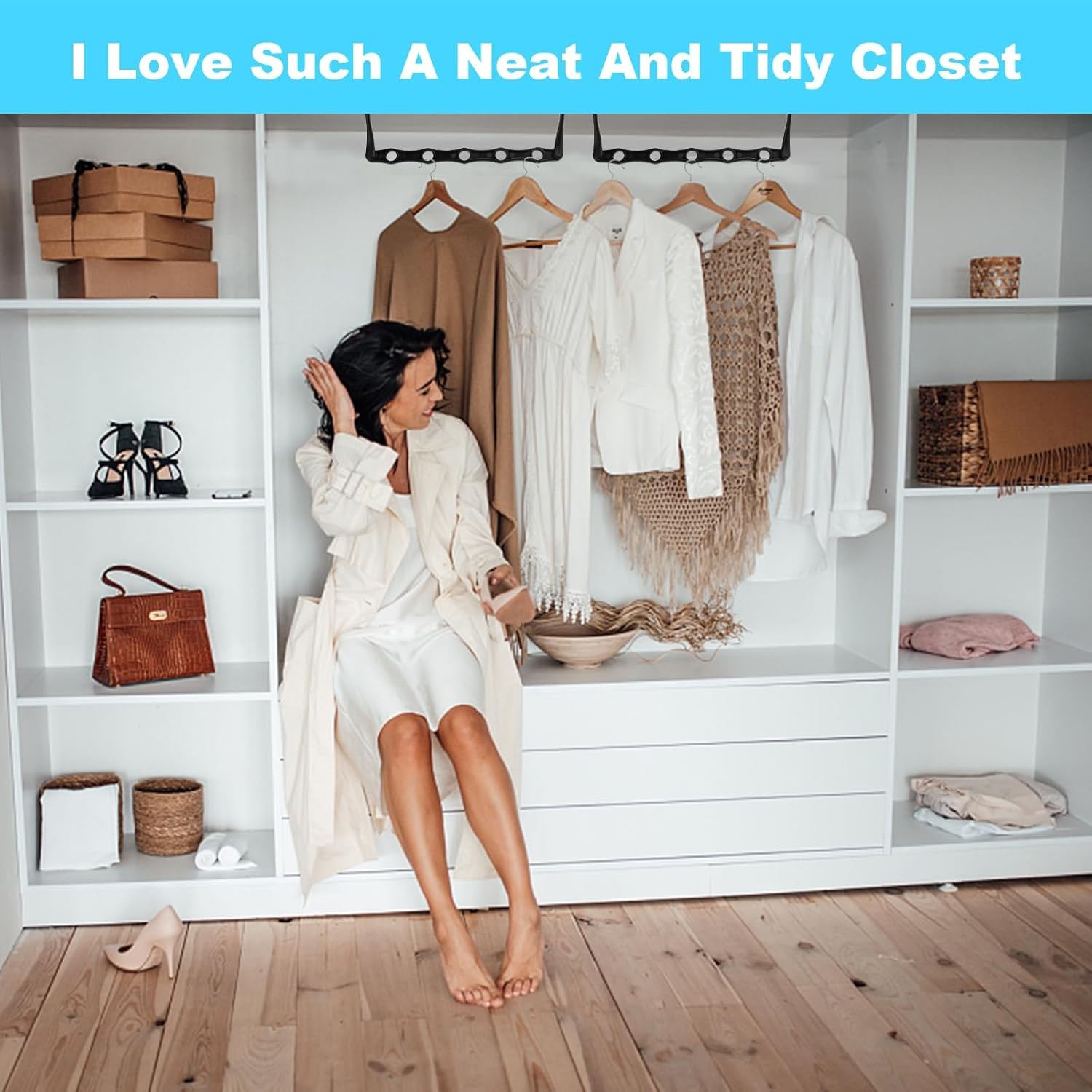 Space Saving Hangers 10 Pack, Heavy Duty Magic Cascading Hanger Organizer with 5