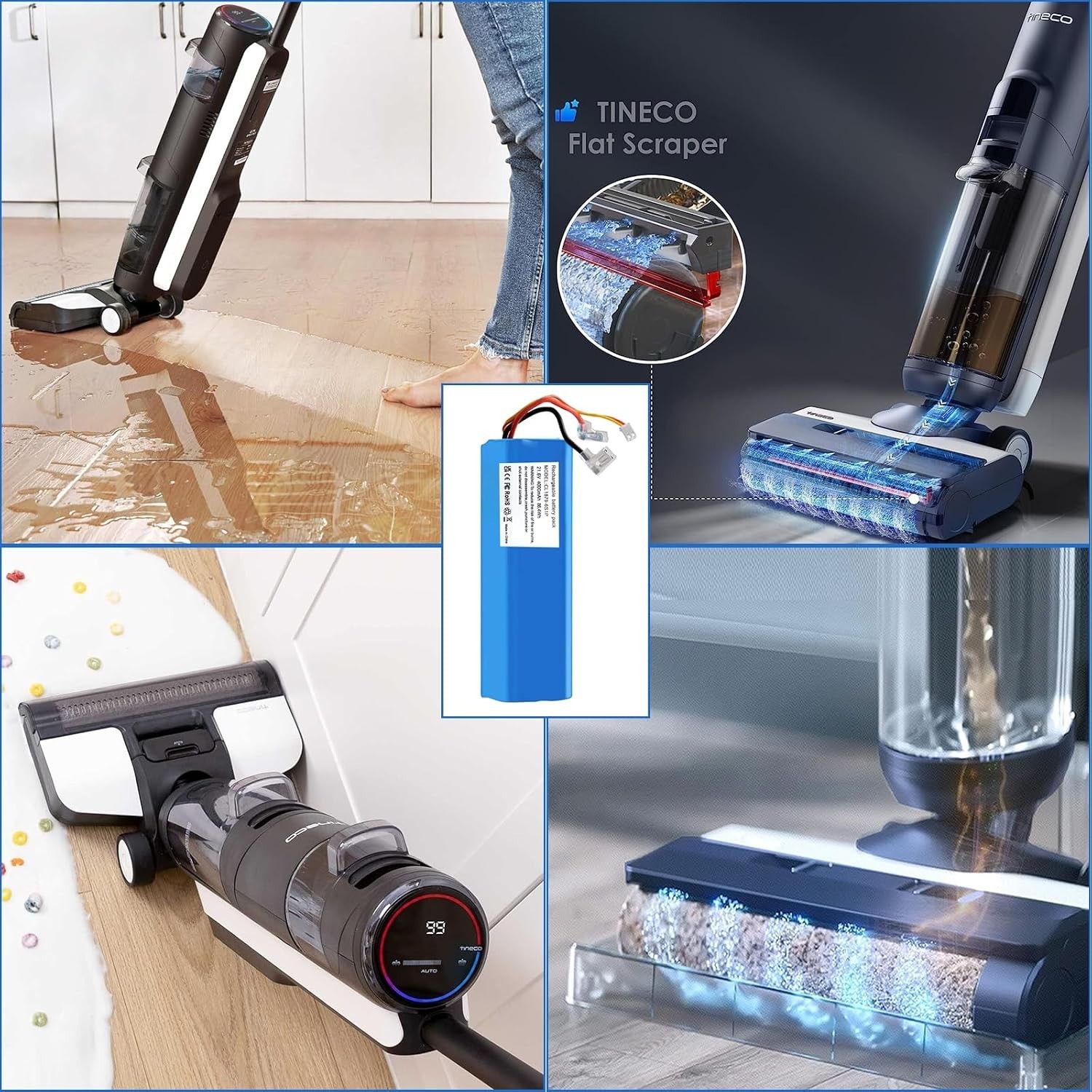 Compact 4.0Ah Tineco Battery Replacement – Perfect for Floor ONE S3 & iFloor 3