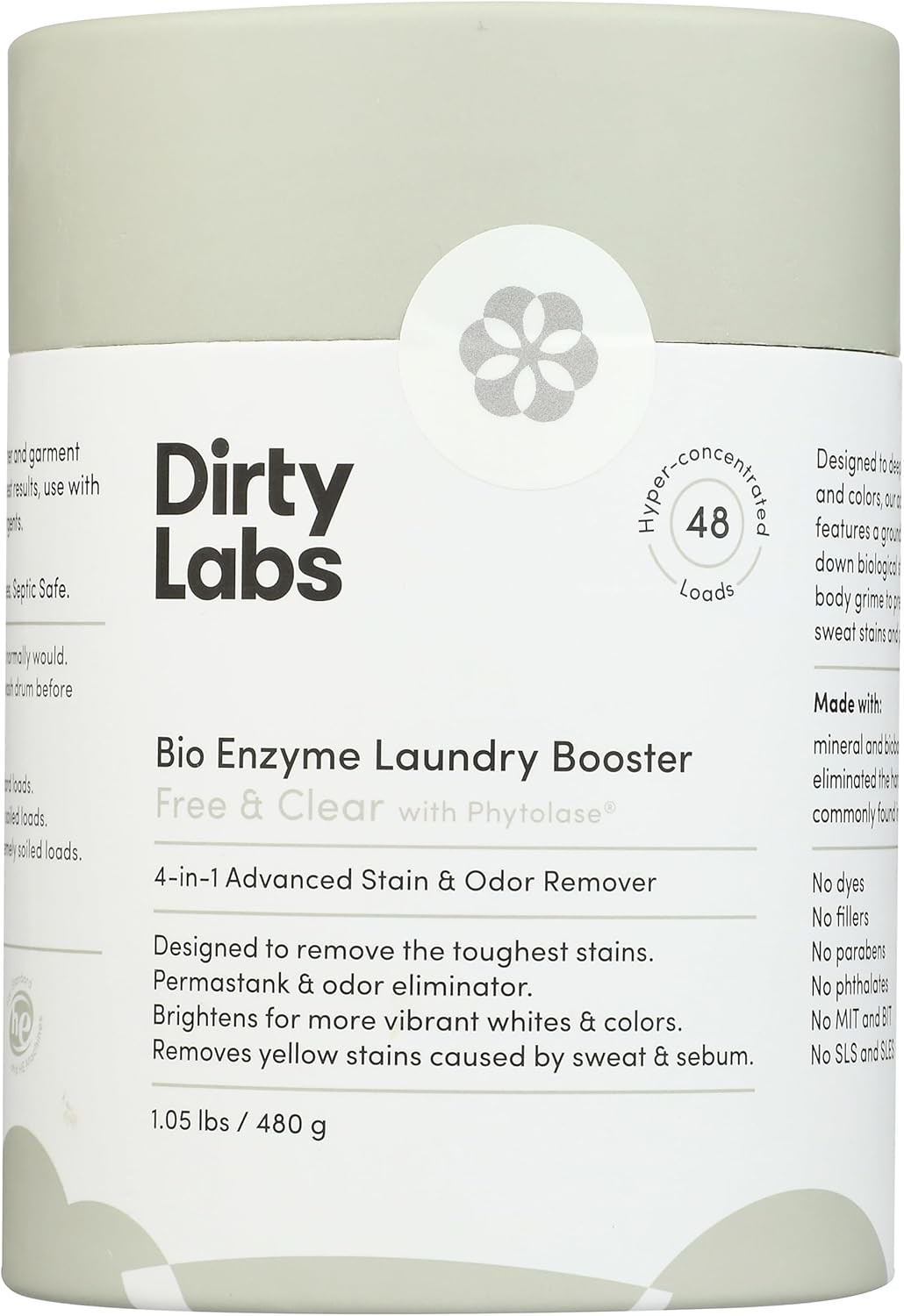 LAUNDRY BOOSTER STAIN ODOR REMOVAL Scent Free Hyper Concentrated 48 Loads 1 lb
