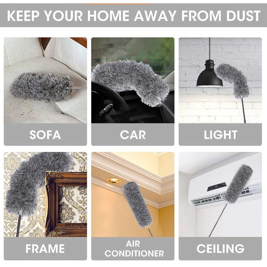 Duster 0.6m-1.35m/0.8m-2.8m Retractable Pole Easy Cleaning Brush Cleaning Tools
