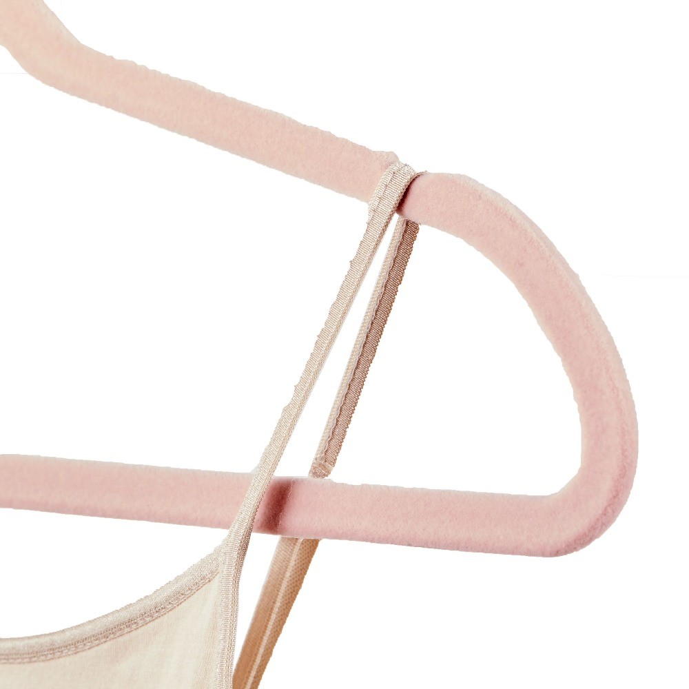 Velvet Adult Clothing Hangers, Pink, Non-Slip, Space Saving 30 Count