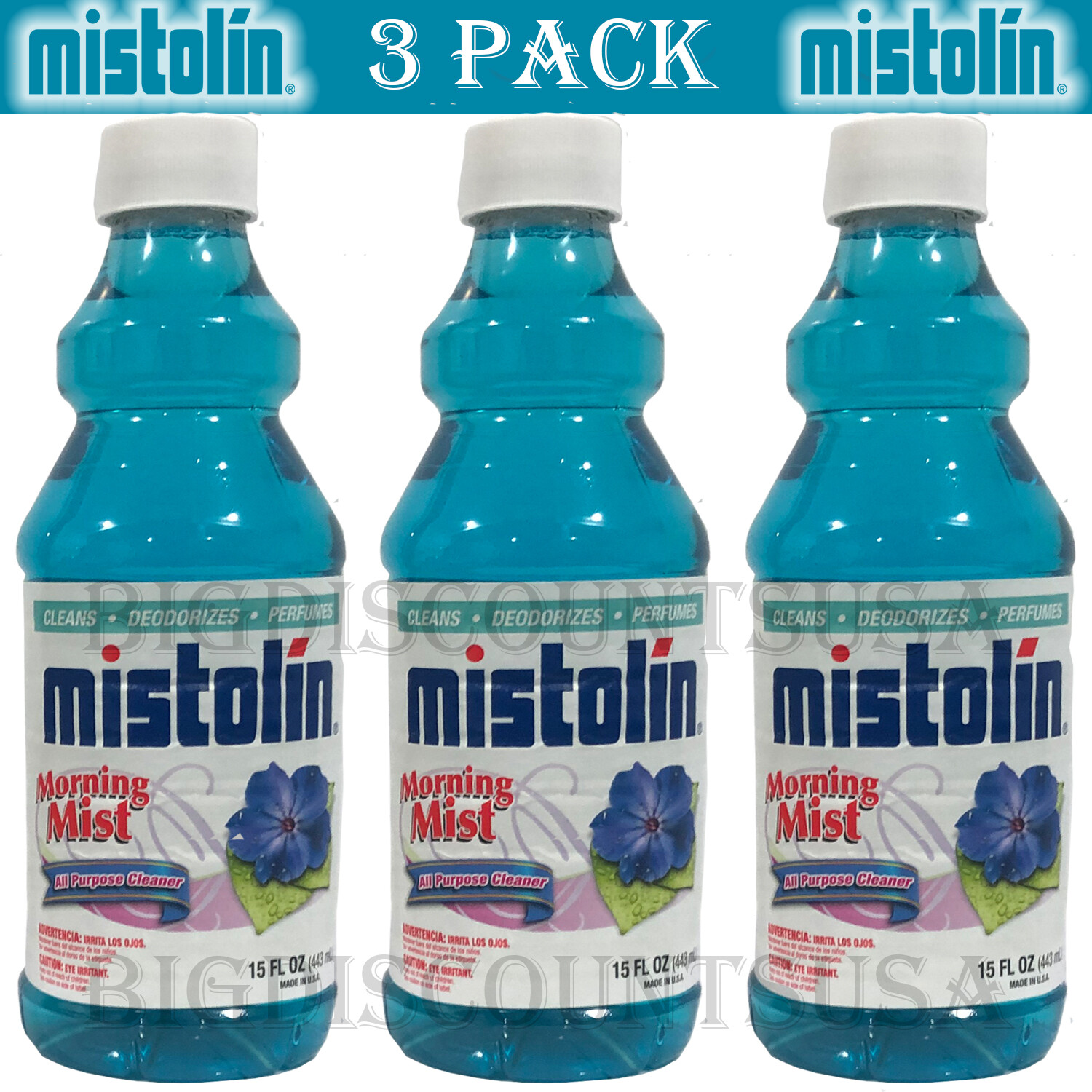 Mistolin All Purpose Cleaning Solution Morning Mist (Rocio) 15 fl oz (3 PACK)