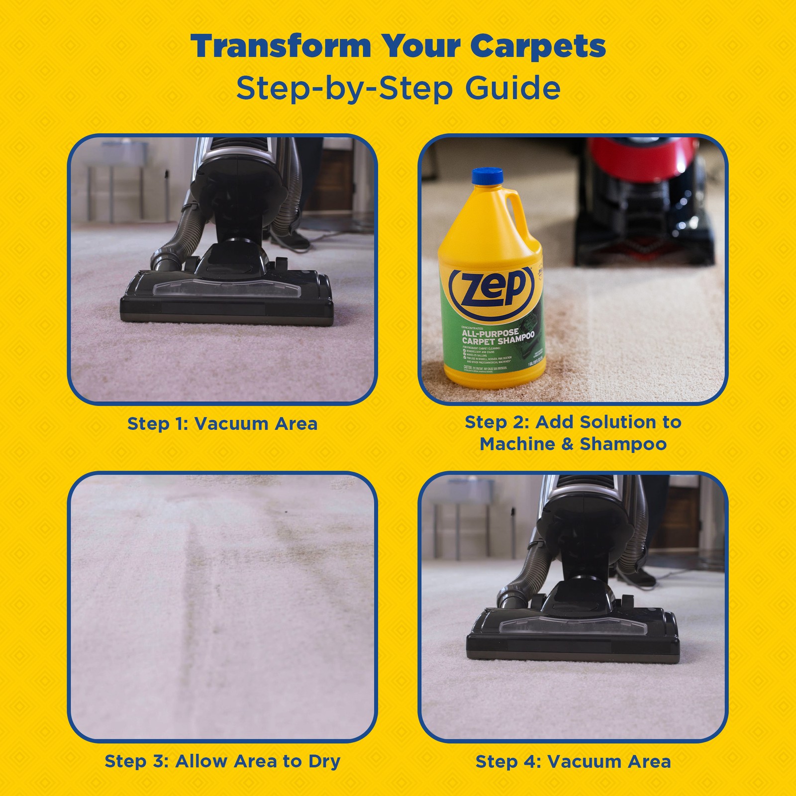 Zep All-Purpose Carpet Shampoo Concentrate Cleaner