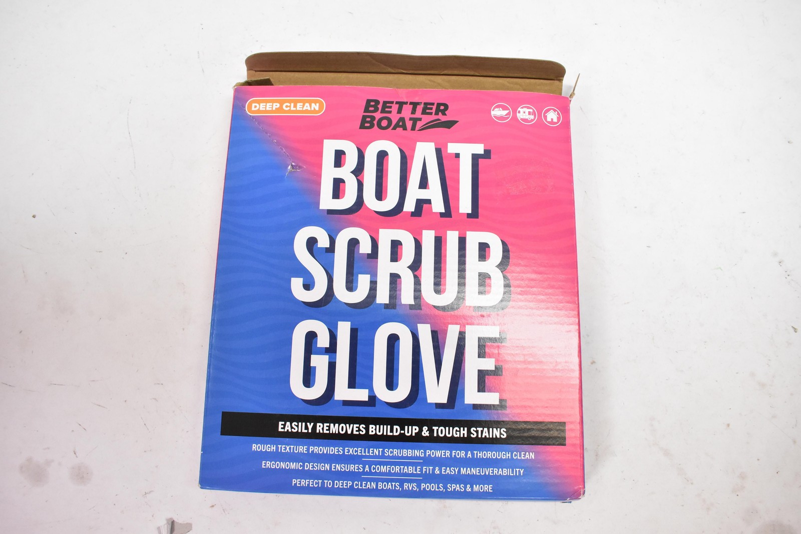 Better Boat Boat Scrub Glove One Size Gray Cleaning Gloves Scrubbing Outdoor