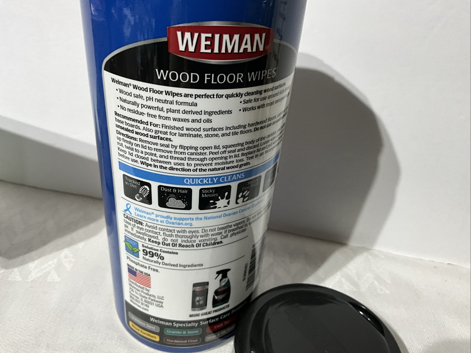 Weiman Wood Floor Wipes 24 Wipes 7×10 Floors Baseboards Cabinets New Sealed