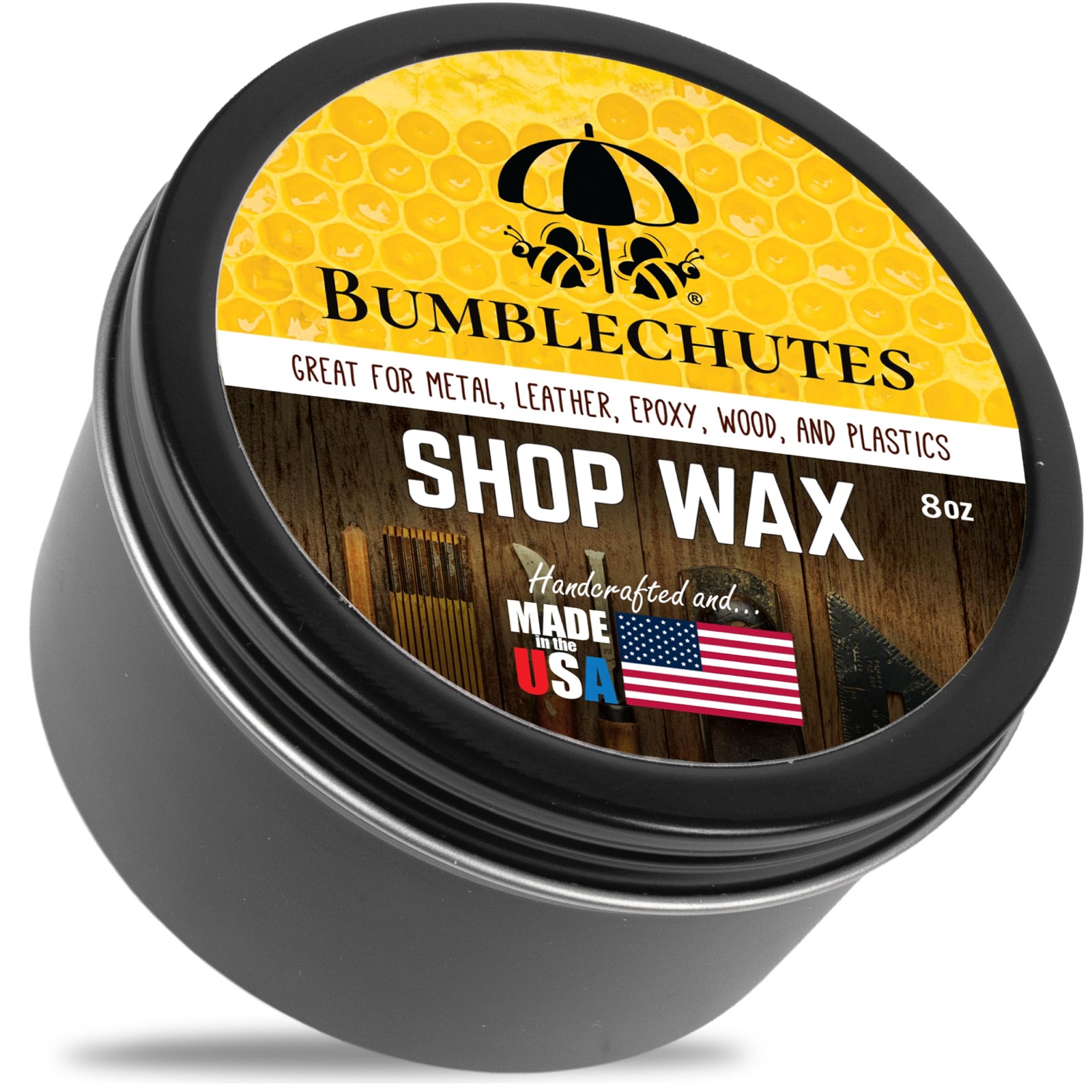 Shop Wax – All Natural Metal and Wood Wax Finish Paste 8 oz Tin