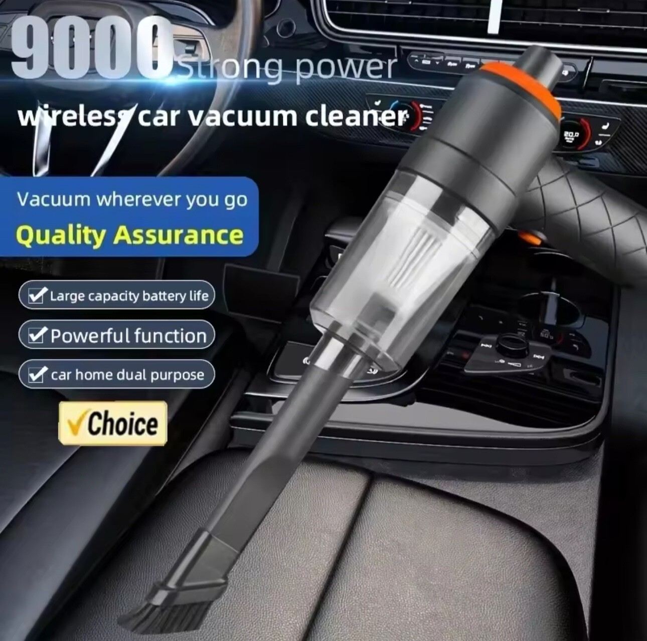 Handheld Vacuum Cordless Keyboard Cleaner Air Duster with Nozzles