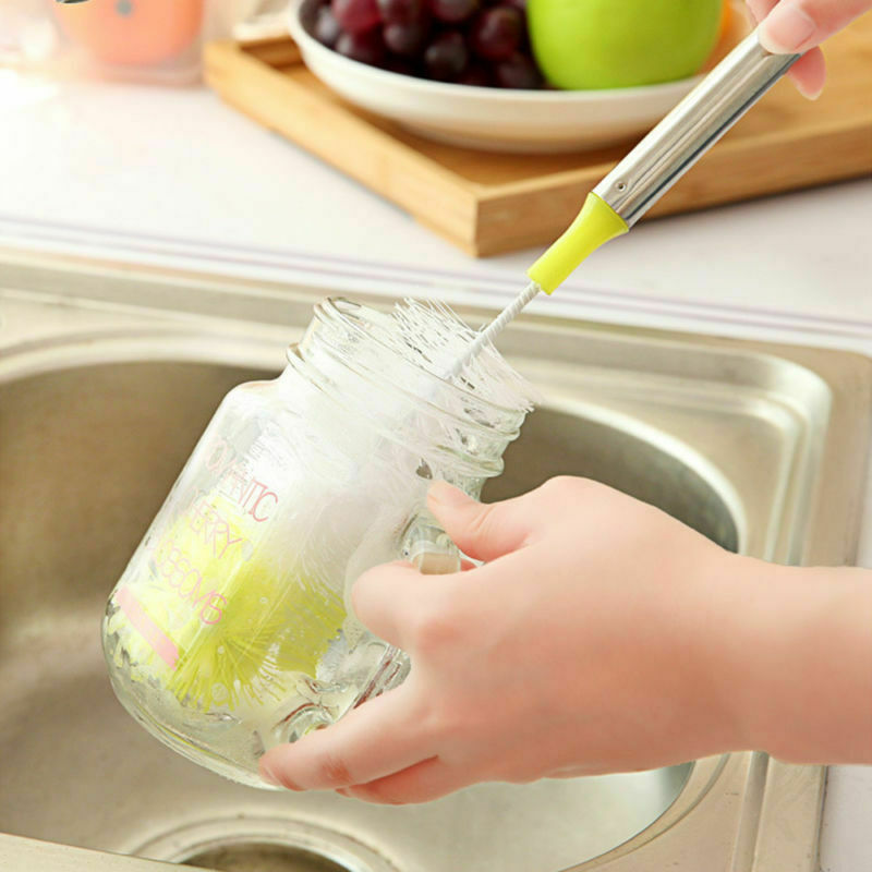 New Bendable Long-handled Brush Bottle Cup Cleaning Brush Scrubbing Cleaner Pot