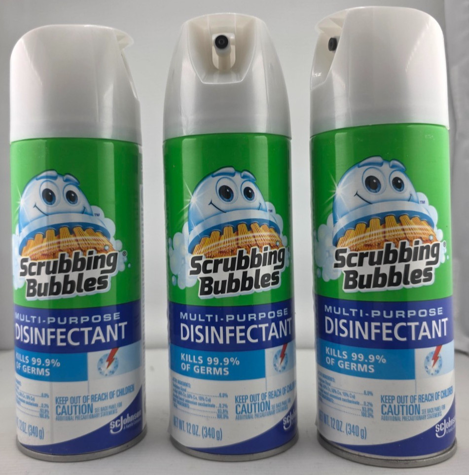 Scrubbing Bubbles Multi-Purpose Disinfectant Spray, 12 oz ( 3 pc )