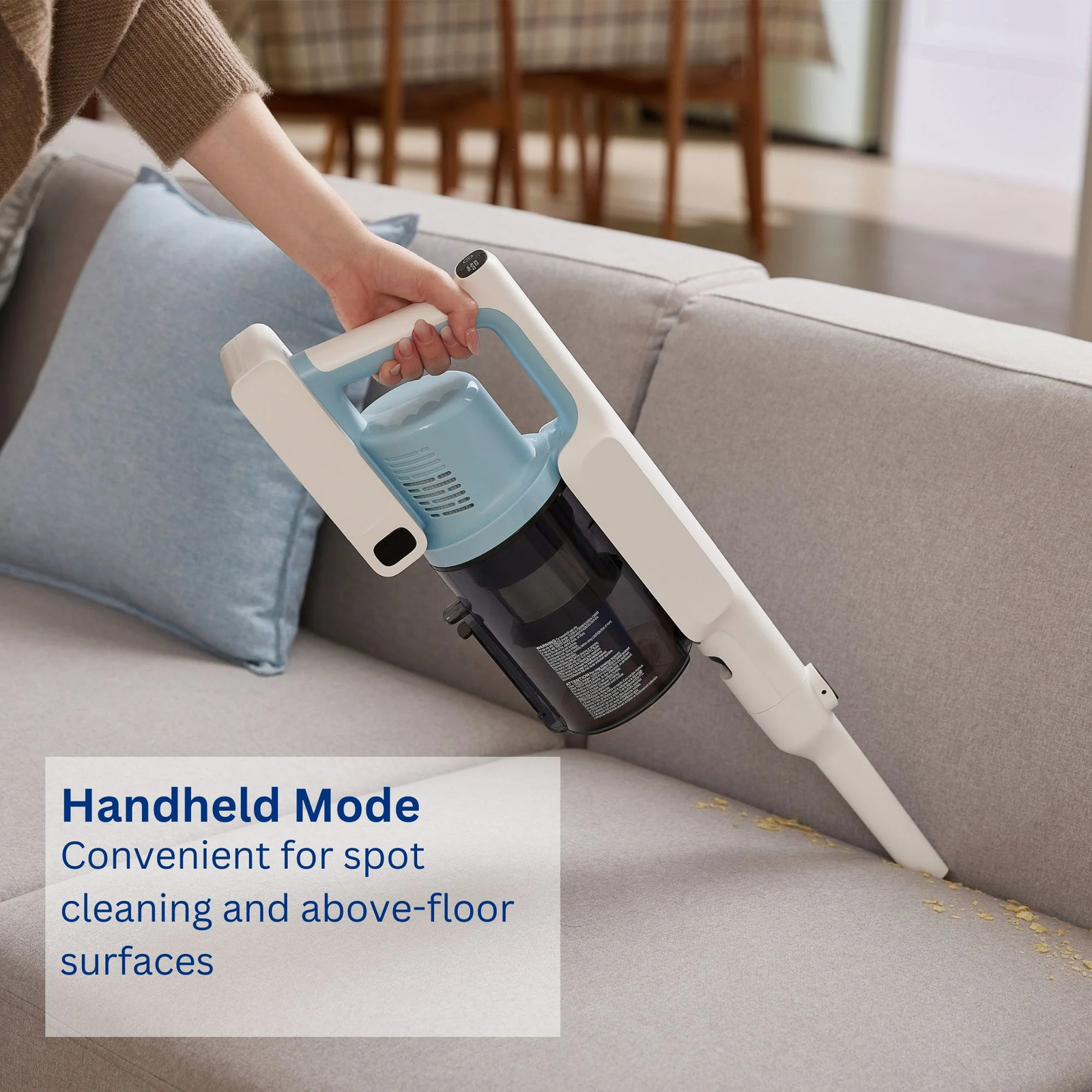 GO Cordless Stick Vacuum, 40 Min Run Time – Powder Blue (GO203)