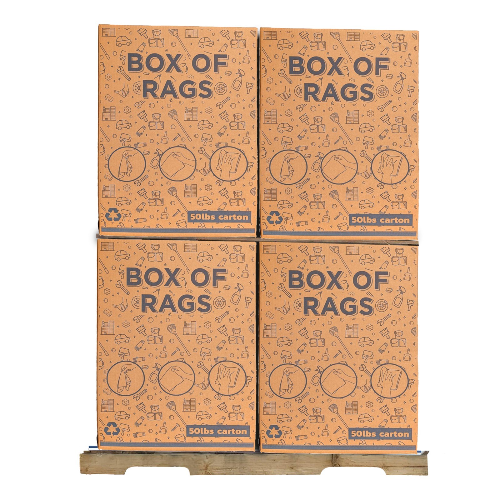 Colored T-Shirt Rags – 600 LB Pallet | Bulk Industrial Cleaning Wipers – BOXES