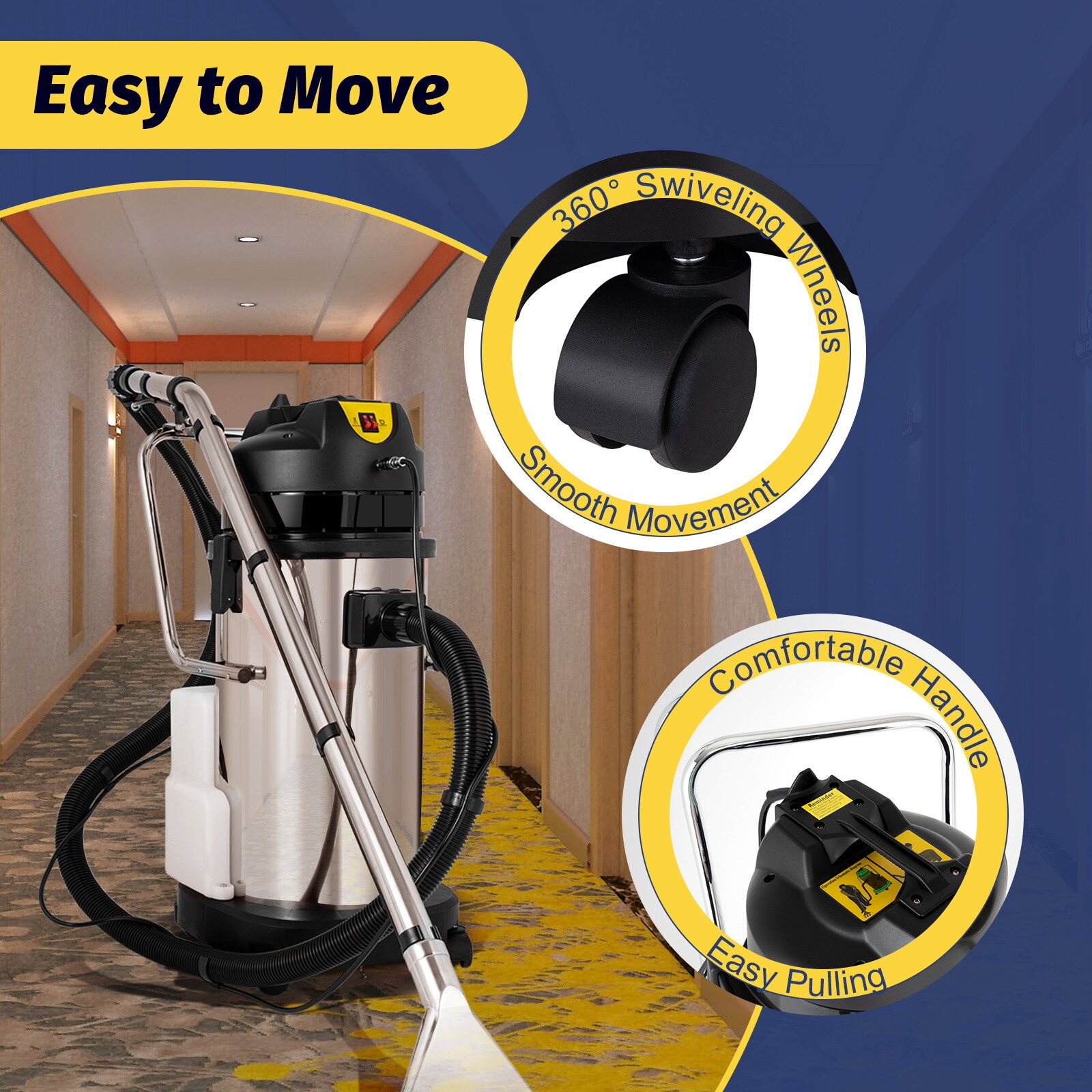 3in1 40L Commercial Carpet Cleaning Machine, Vacuum Cleaner Extractor New