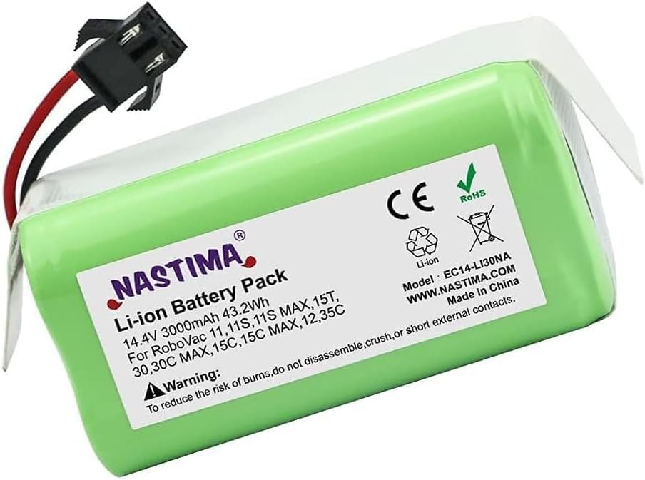 14.4V 3000mAh Replacement Battery for Eufy Robovac 11 11S MAX 15C MAX 20C 30C