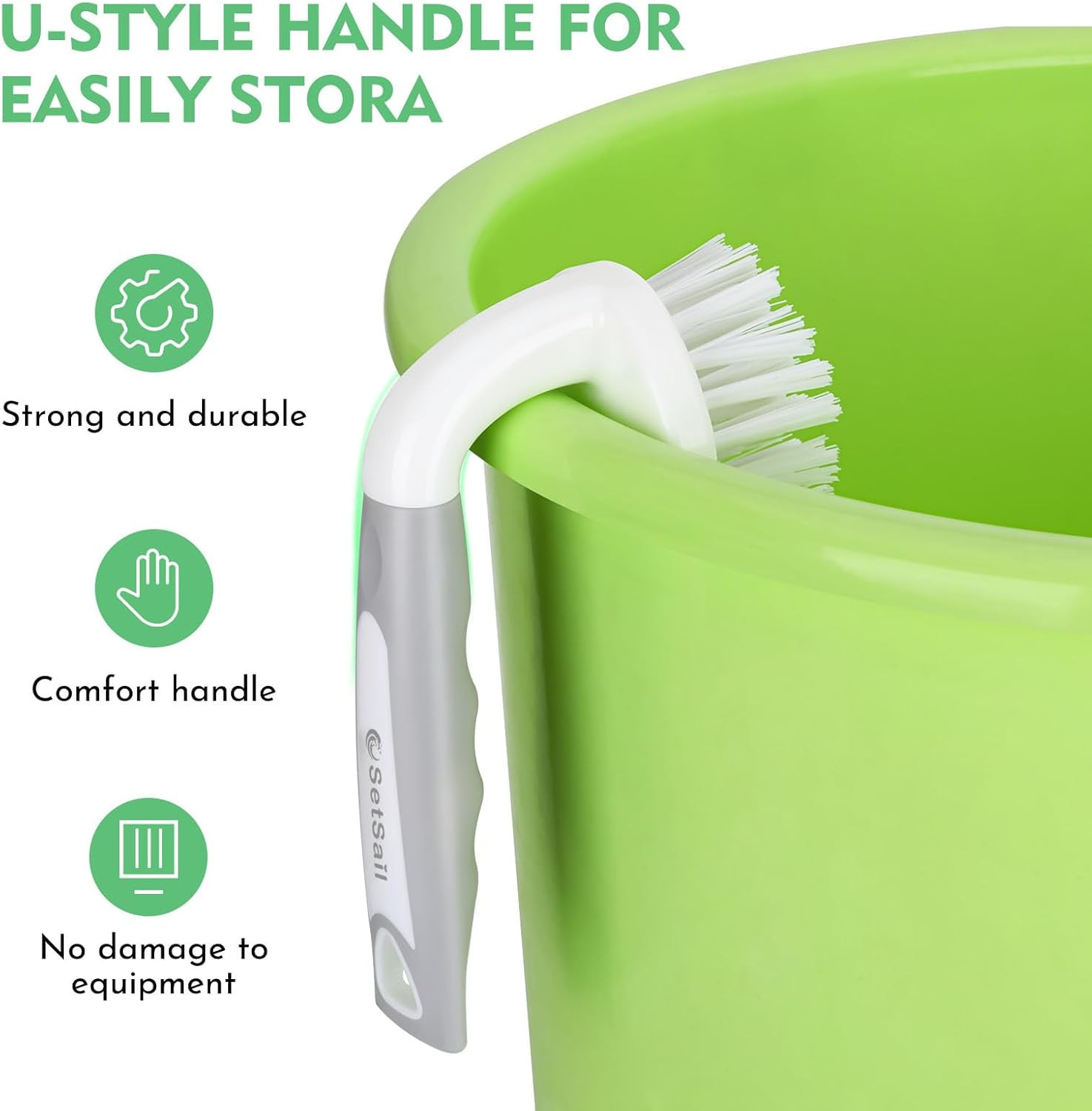 Scrub Brush, Heavy-Duty Scrub Brushes for Cleaning with Stiff Bristles Cleaning