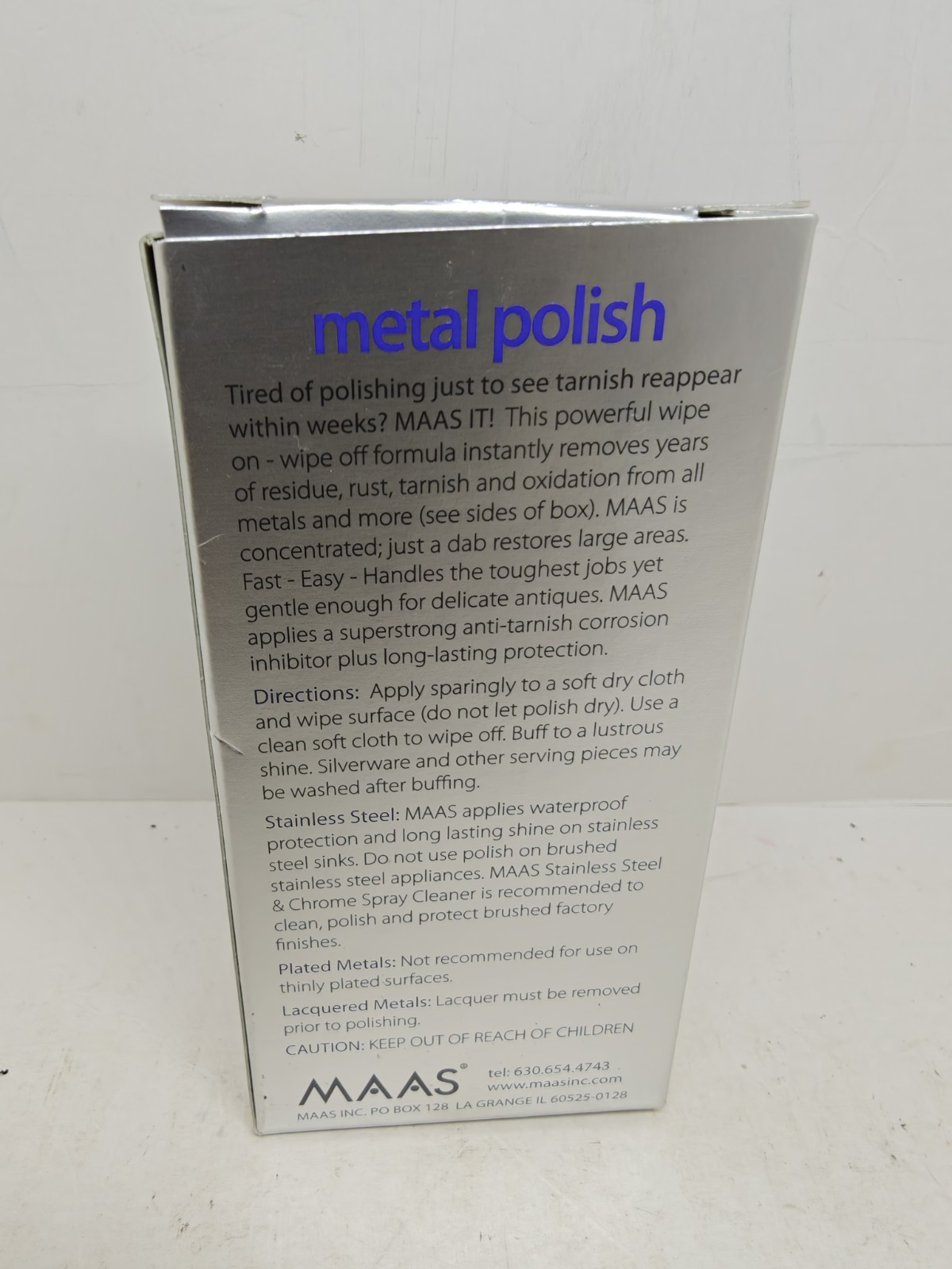 MAAS Metal Polish Concentrated Formula 2 Oz French Lavender All Metals