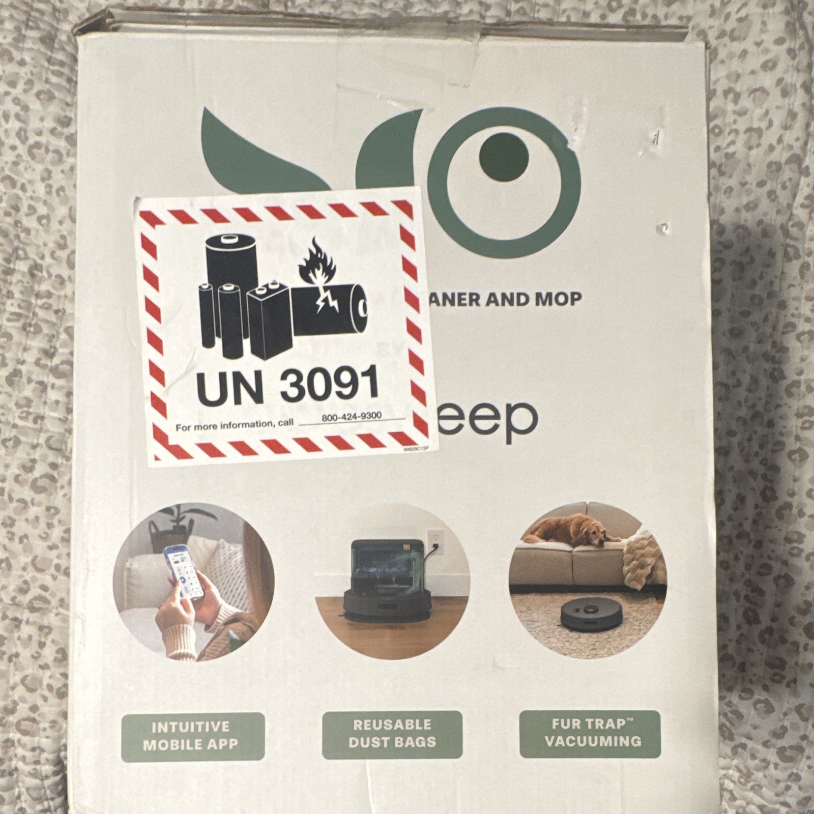 bObsweep Rock Robotic Vacuum & Mop Self-Emptying App Mapping Alexa Black