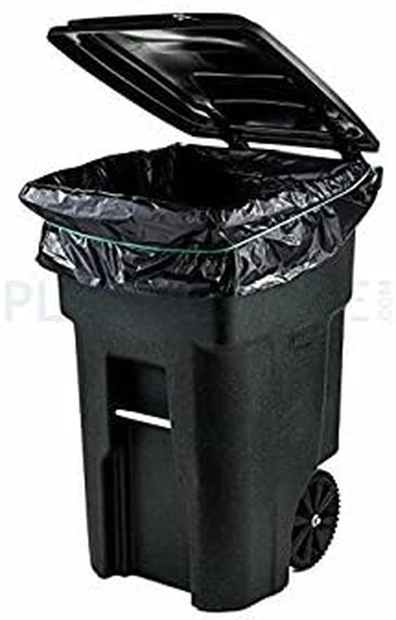 65 Gallon Trash Bags │ 2.7 Mil │ Black Heavy Duty Garbage Can Liners │ 50” X 48”