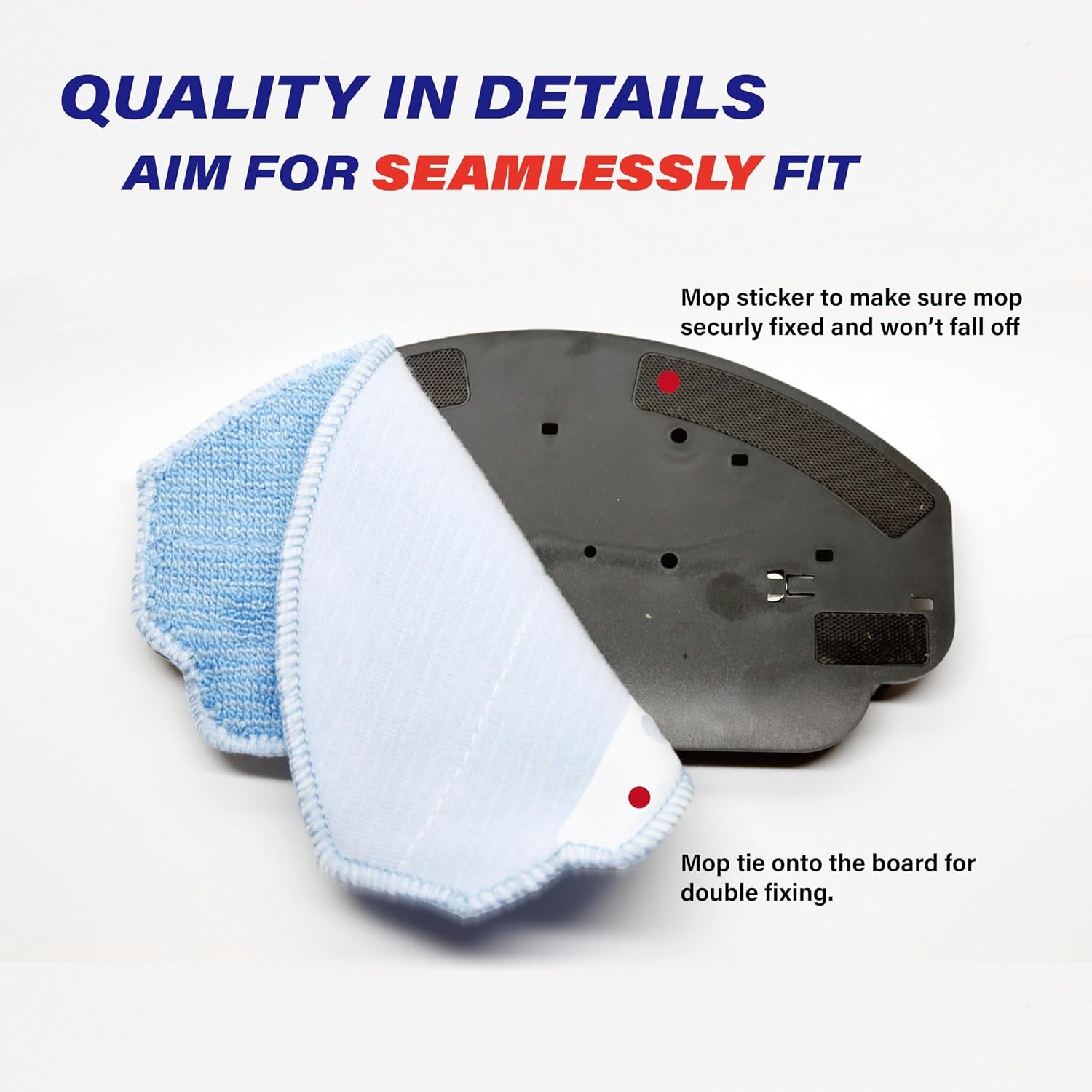 Robot Vacuum Mop Pads Replacement Parts for MAMNV BR150/BR151, ZCWA BR15
