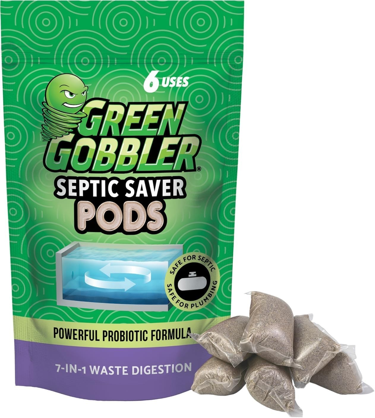 Effective Septic Saver Pods – 6 Unscented Supply for Healthy Tanks