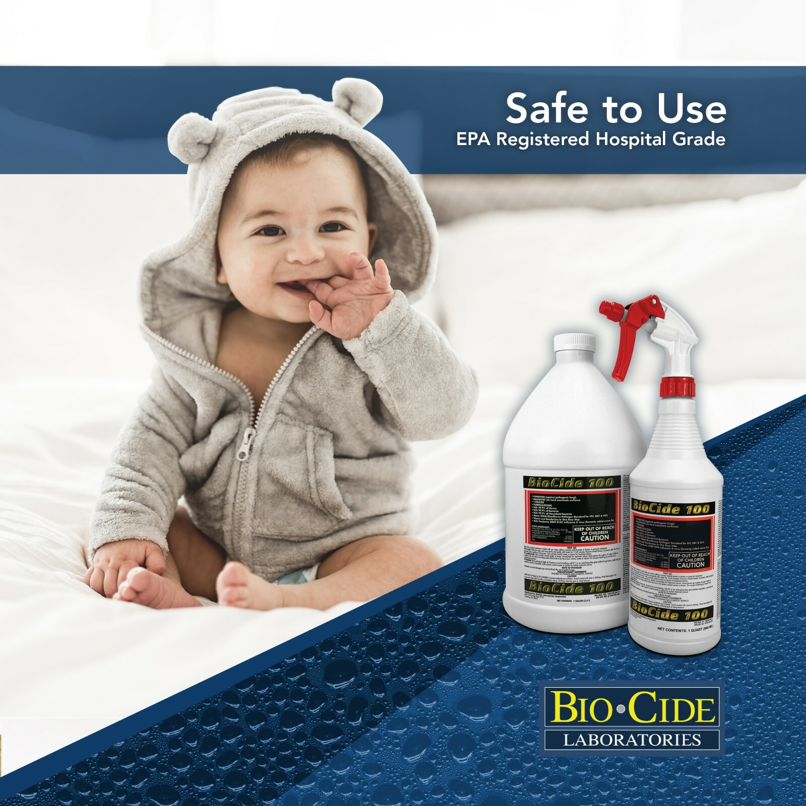 Biocide 100 Multi-Purpose Disinfectant Spray | DIY Mold, Mildew, Fungi Remover