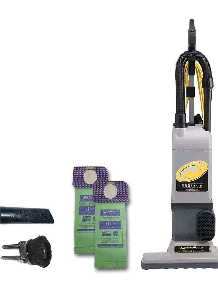 ProTeam ProForce 1500XP Bagged Upright Vacuum Cleaner w/ HEPA Commercial 107252