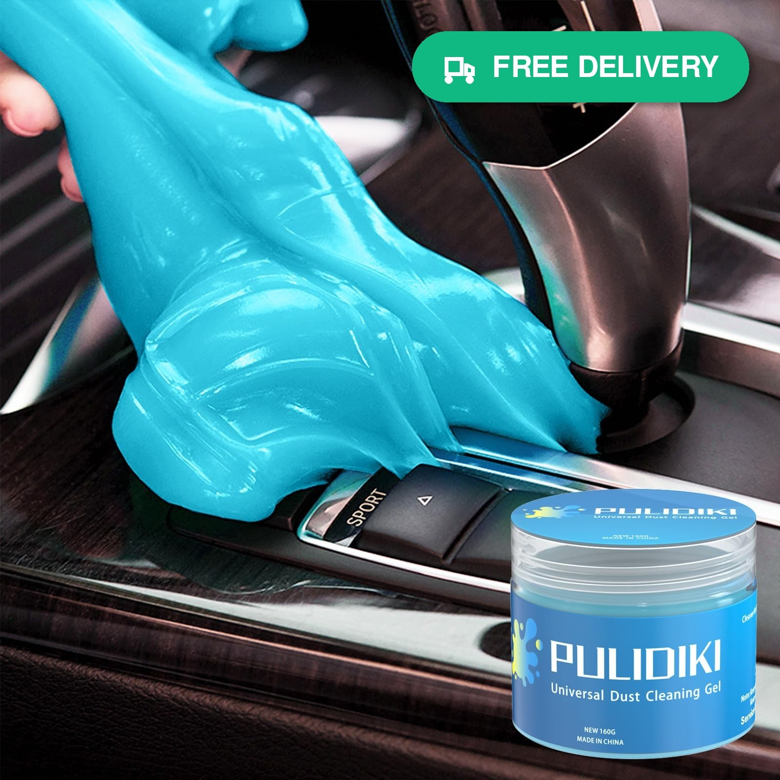 PULIDIKI Car Cleaning Gel Slime for Auto Interior Detailing Dust Removal – Blue