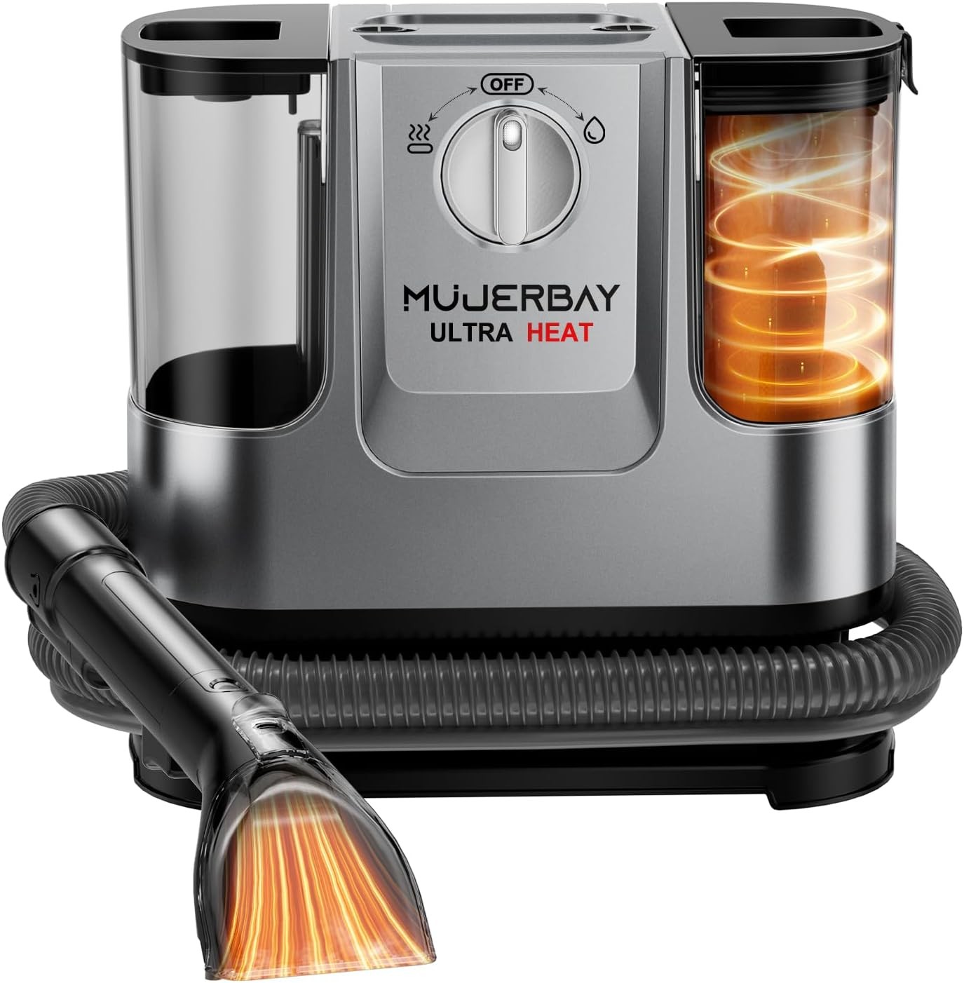 Upholstery Carpet Cleaner, MUJERBAY UltraHeat 12Kpa Portable Spot & Stain